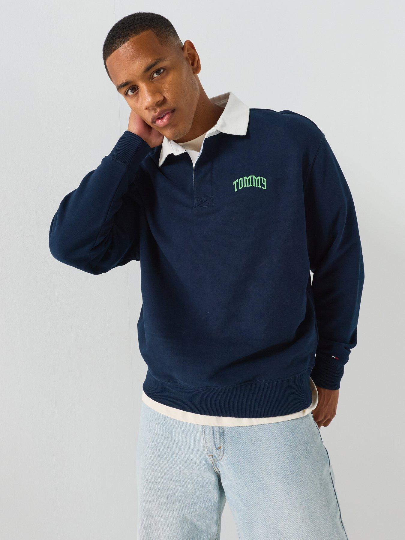 Image 6 of 6 of Tommy Jeans Relaxed Tommy Hilfiger Rugby Shirt - Navy