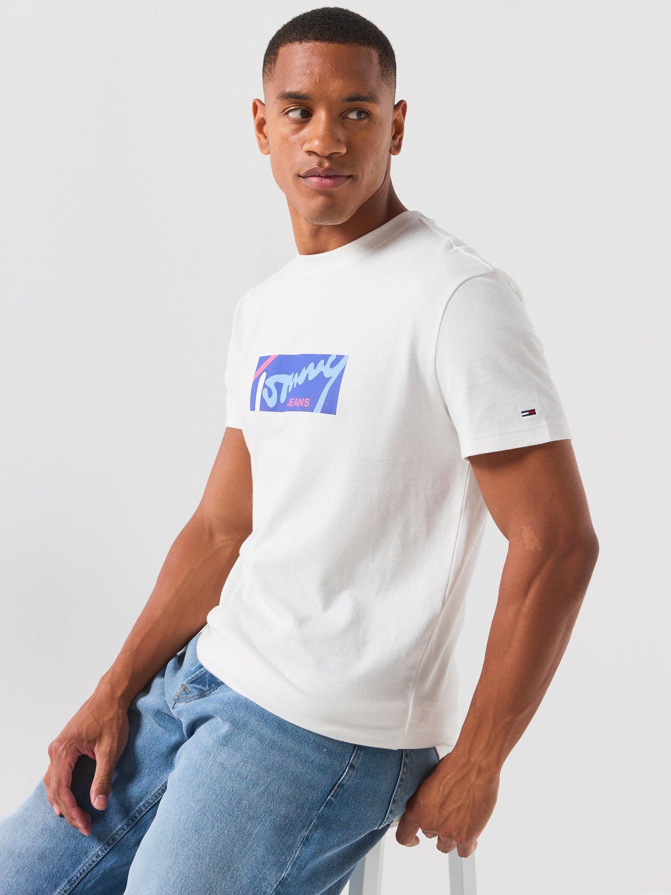 Image 5 of 6 of Tommy Jeans Regular Signature T-Shirt - White