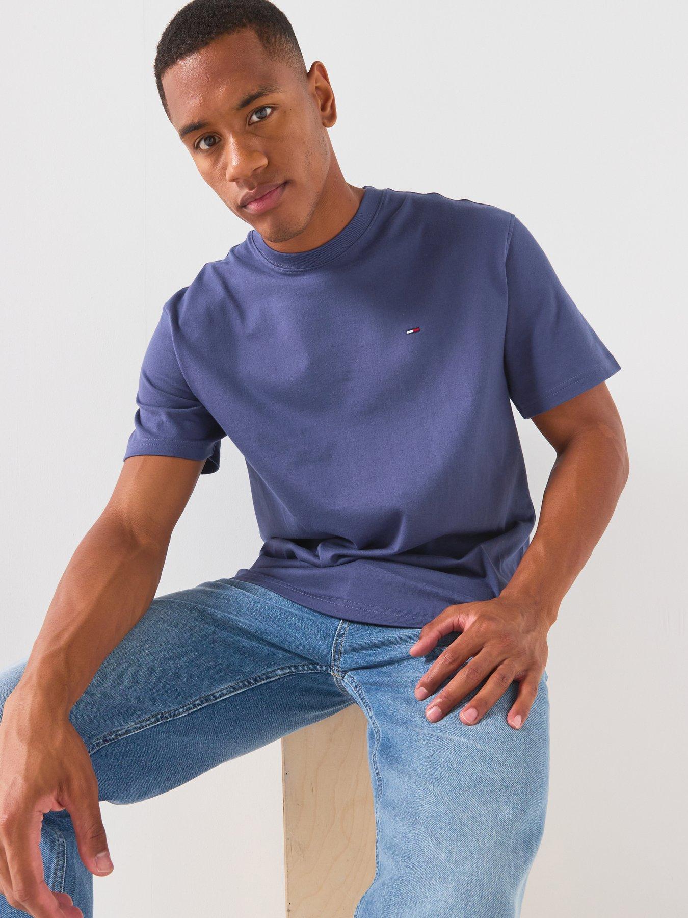 Tommy Jeans Relaxed Flag Short Sleeve T-Shirt - Blue