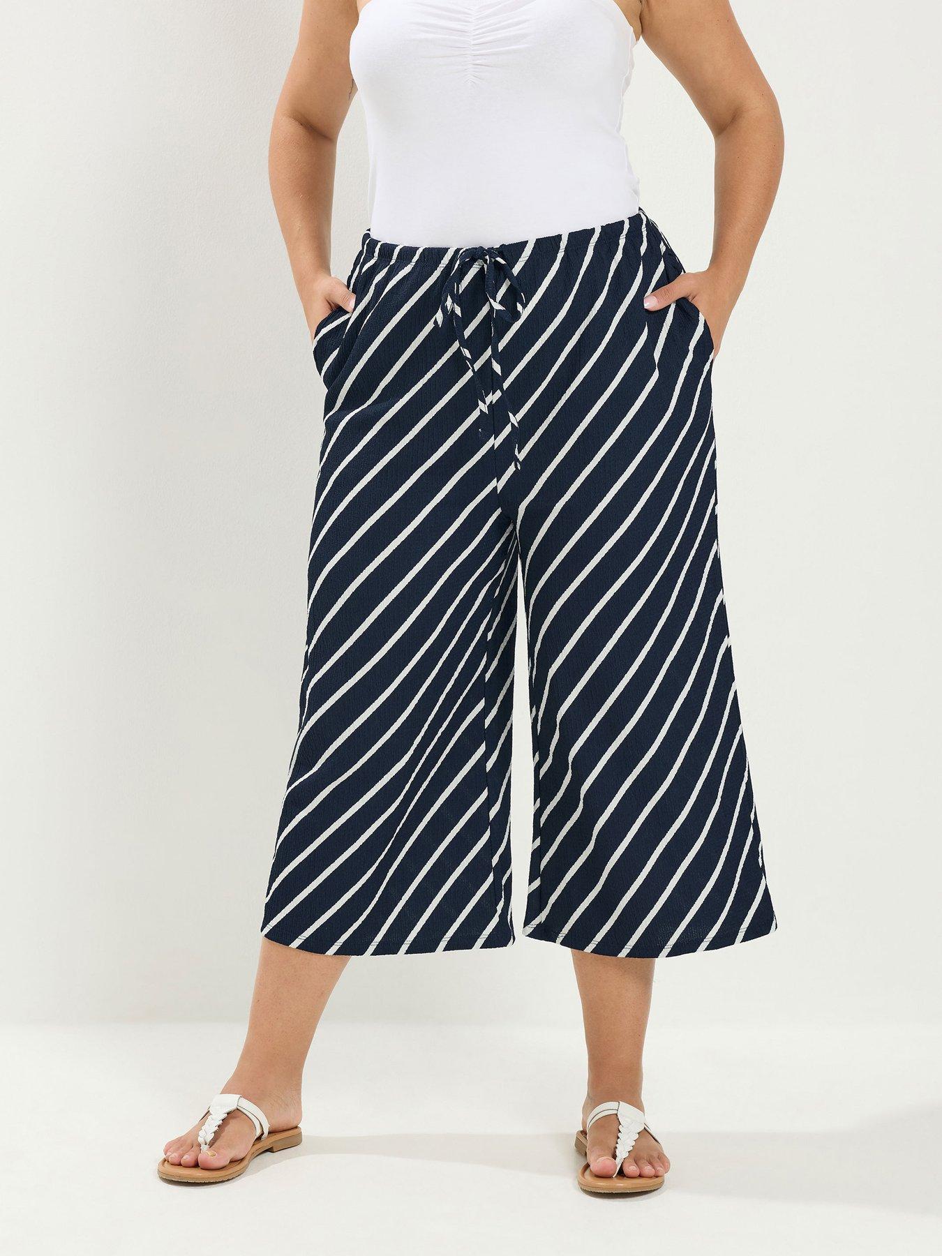 Yours Curve Vertical Culotte - Blue