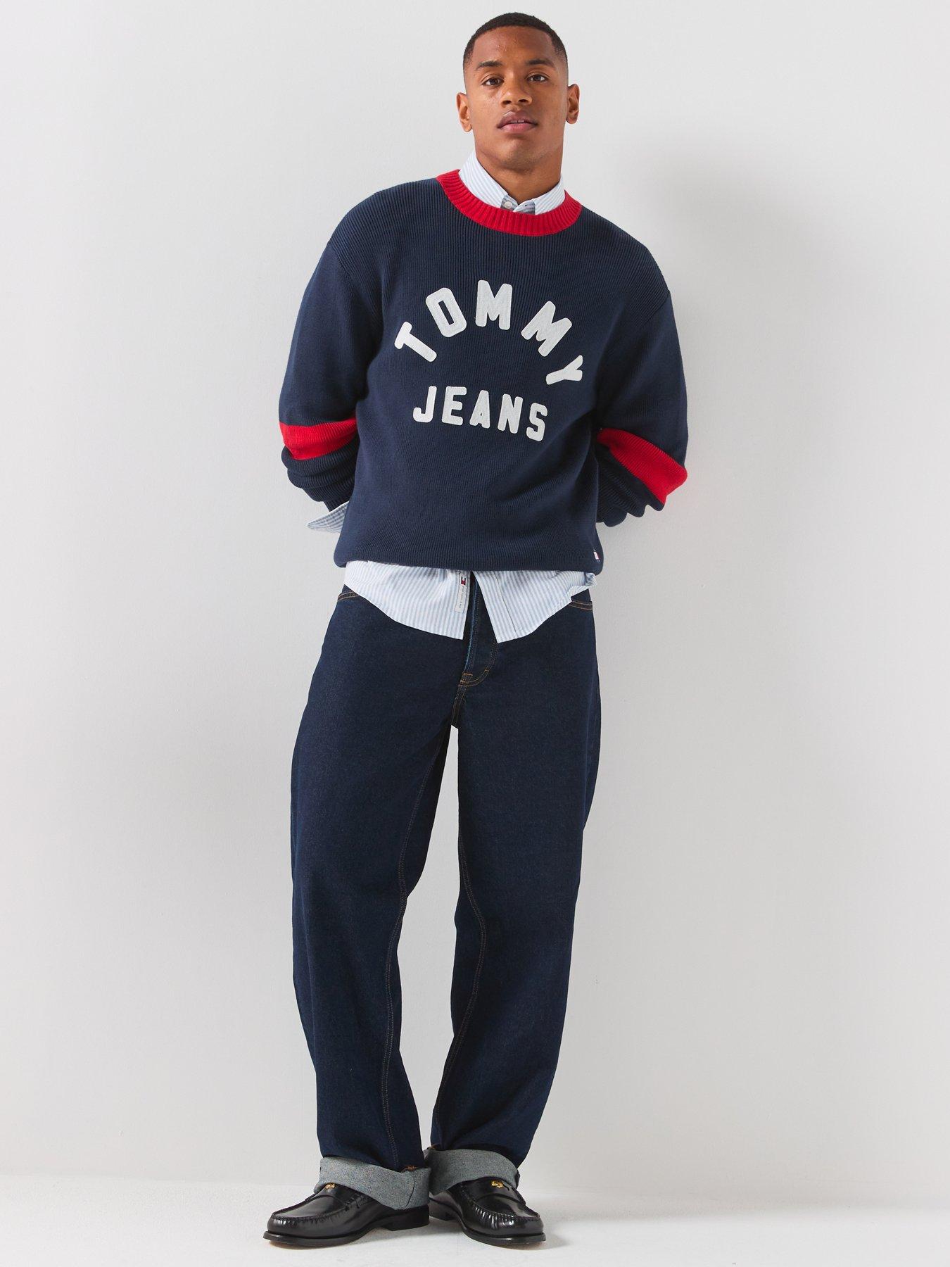 Image 3 of 6 of Tommy Jeans Regular New Classics Knitted Jumper - Blue