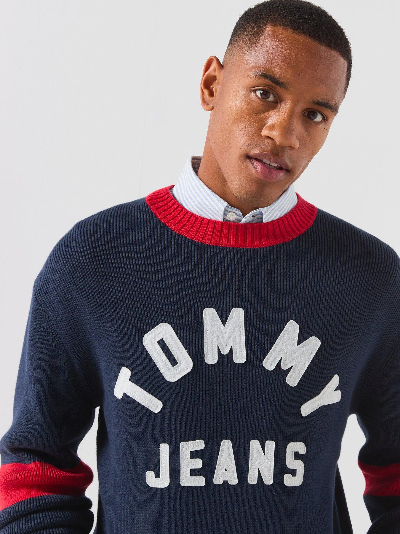 Image 5 of 6 of Tommy Jeans Regular New Classics Knitted Jumper - Blue