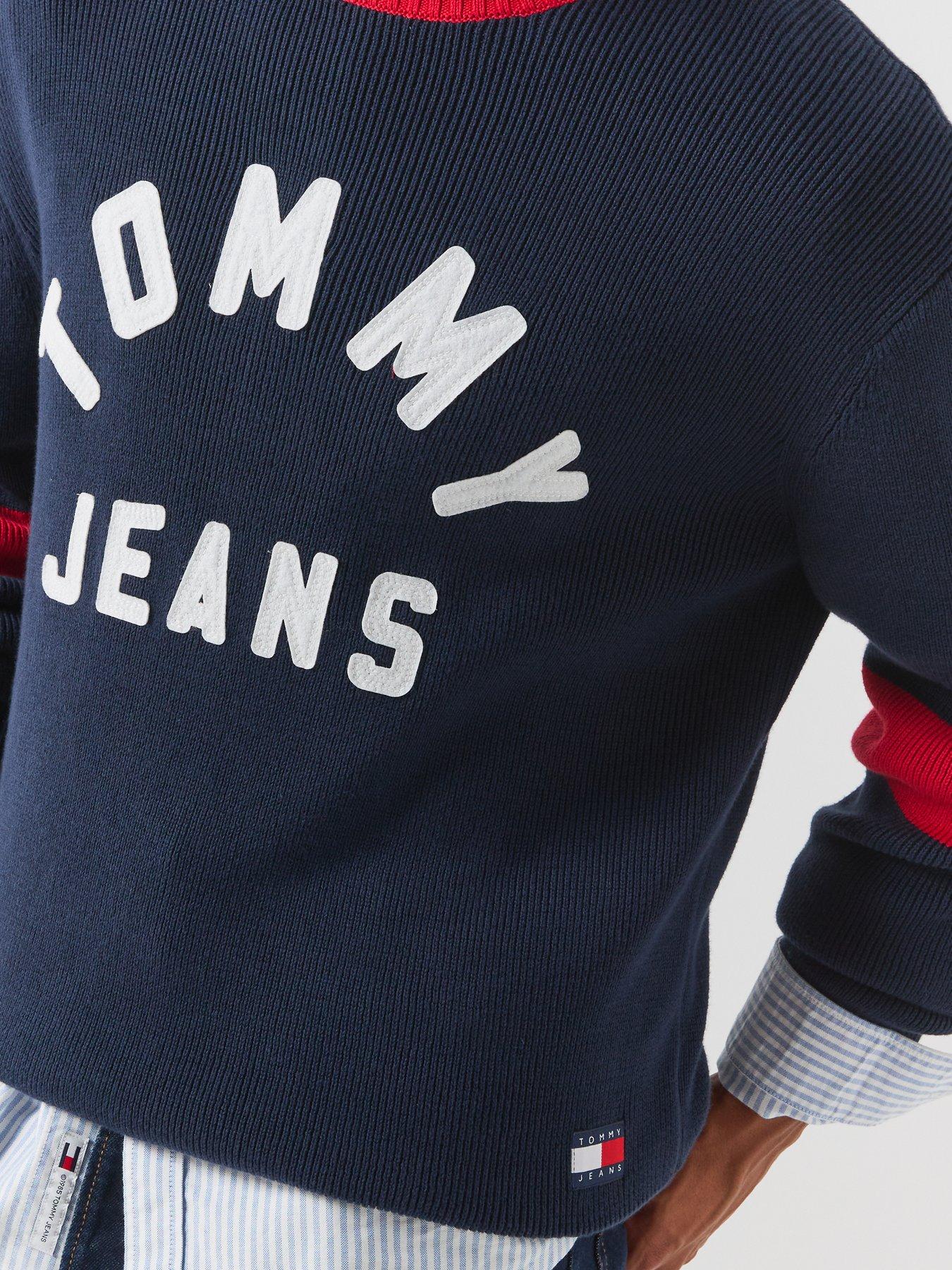 Image 6 of 6 of Tommy Jeans Regular New Classics Knitted Jumper - Blue