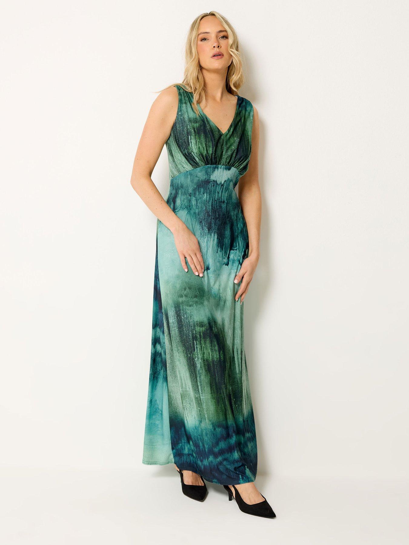 Long Tall Sally Ombre Scarf Maxi Dress - Teal