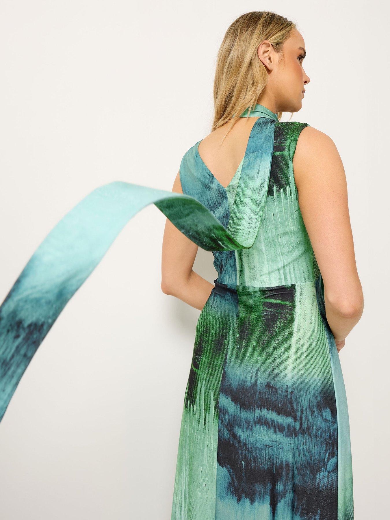 Image 4 of 4 of Long Tall Sally Ombre Scarf Maxi Dress - Teal