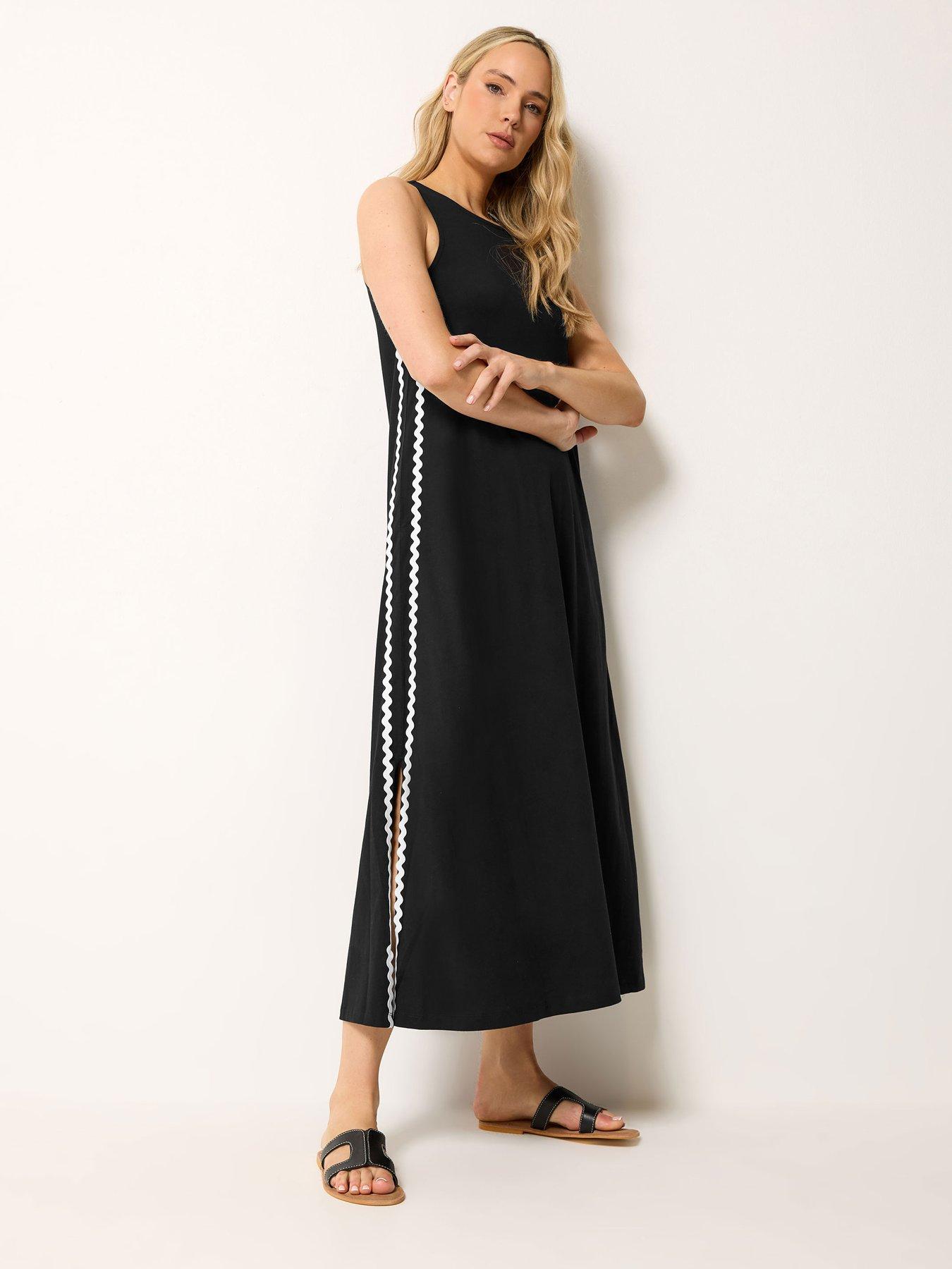 Long Tall Sally Ric Rac Sleeveless Dress - Black