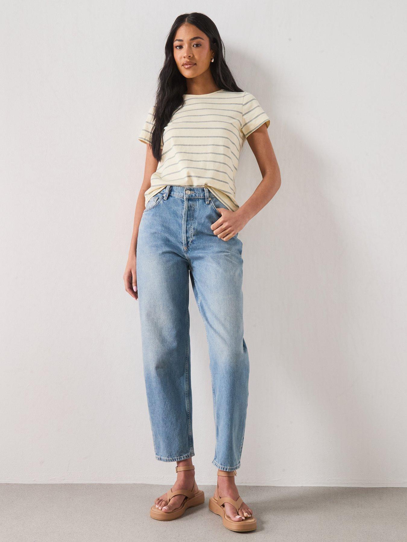 Image 3 of 6 of Mango Striped Cotton T-shirt - Yellow
