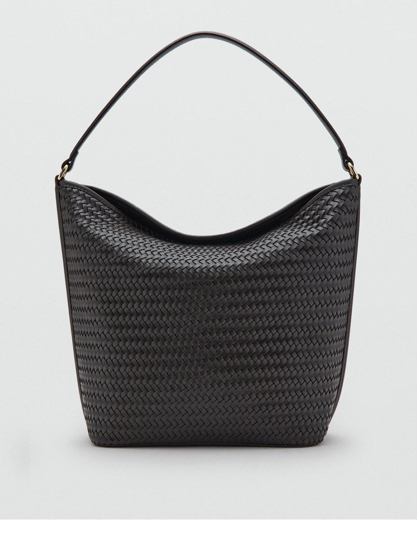 Image 1 of 5 of Mango Woven Bucket Bag - Brown