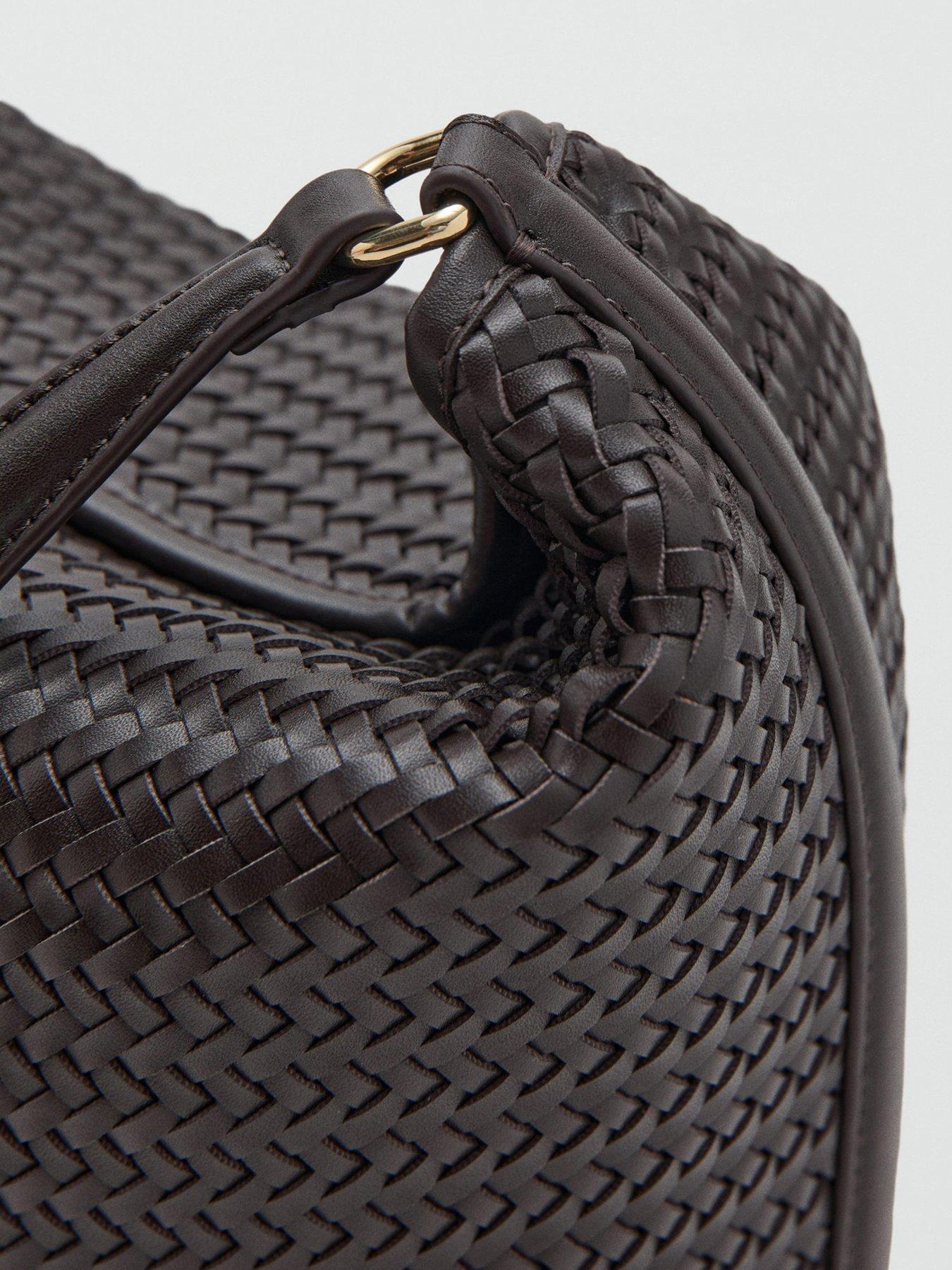 Image 3 of 5 of Mango Woven Bucket Bag - Brown