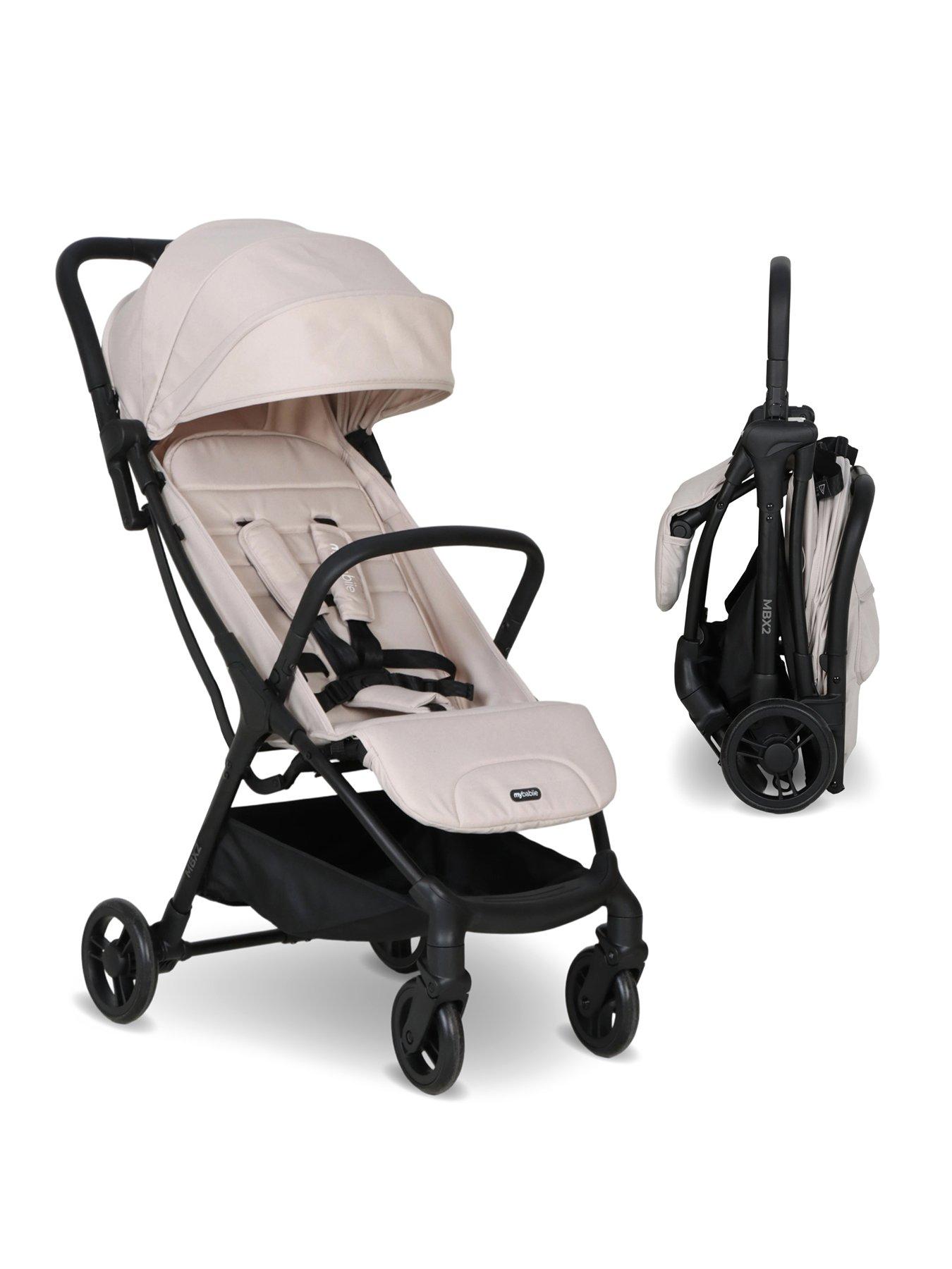 Image 1 of 8 of My Babiie MBX2 Compact Stroller - Oatmeal