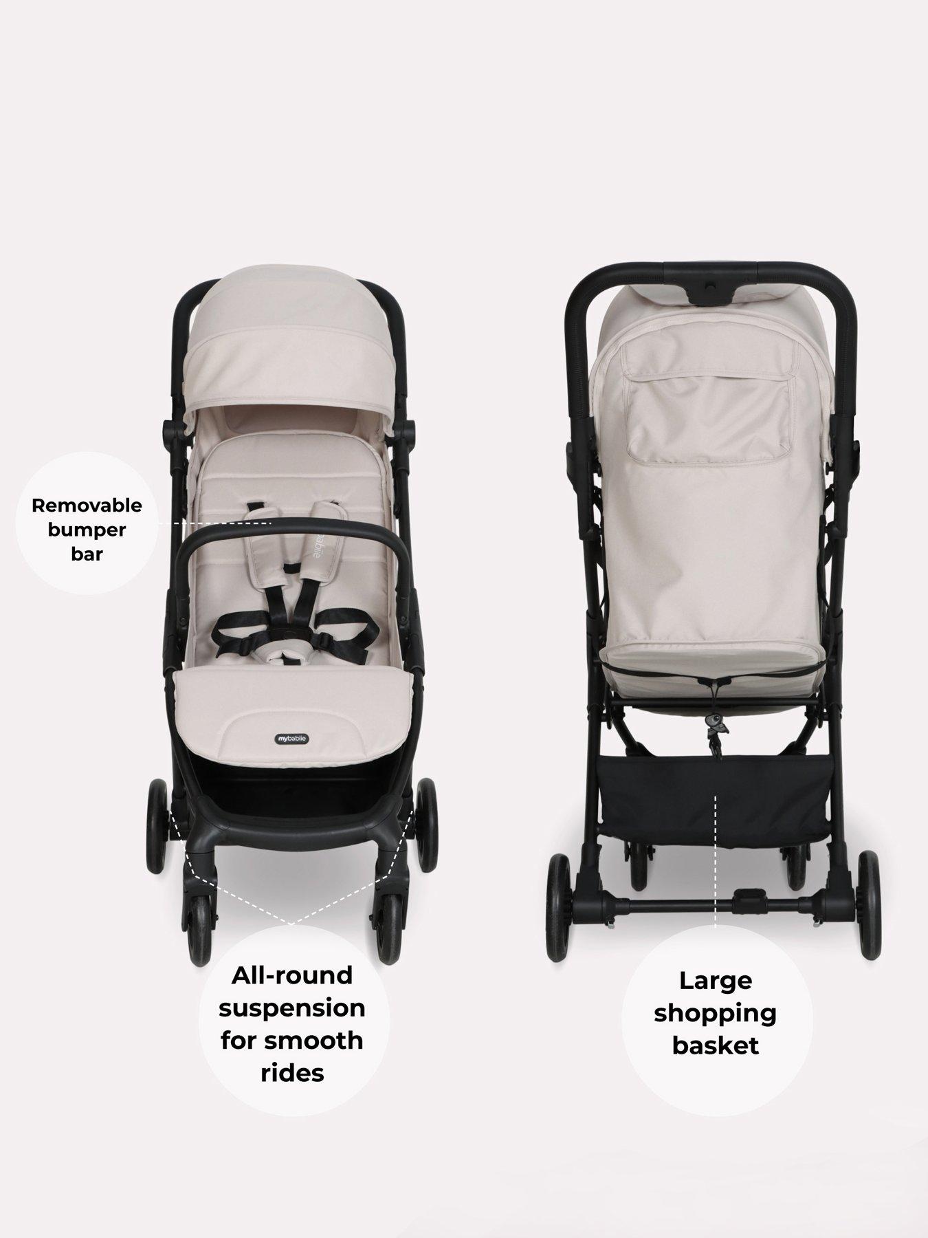 Image 4 of 8 of My Babiie MBX2 Compact Stroller - Oatmeal