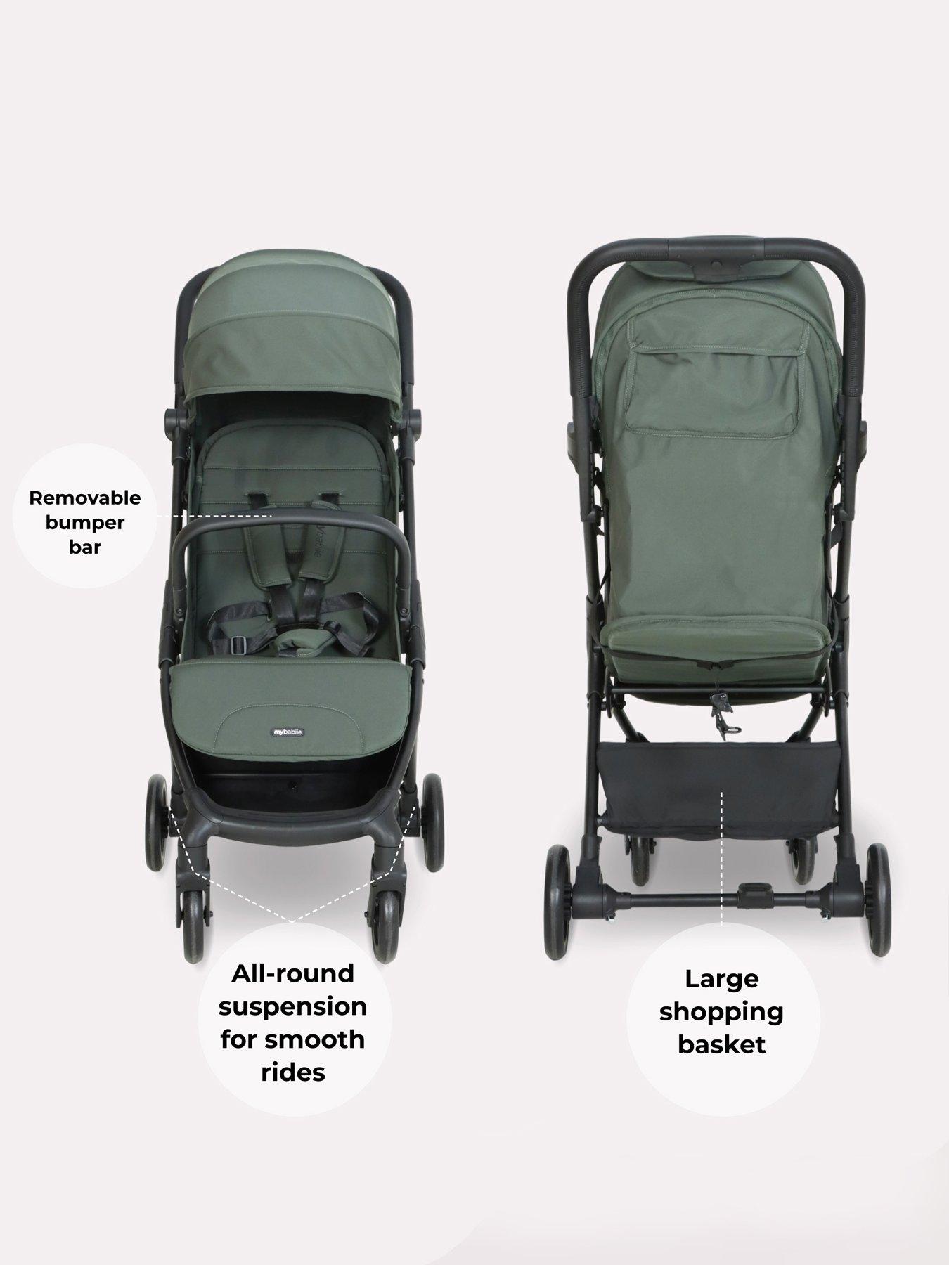 Image 4 of 8 of My Babiie MBX2 Compact Stroller - Forest Green