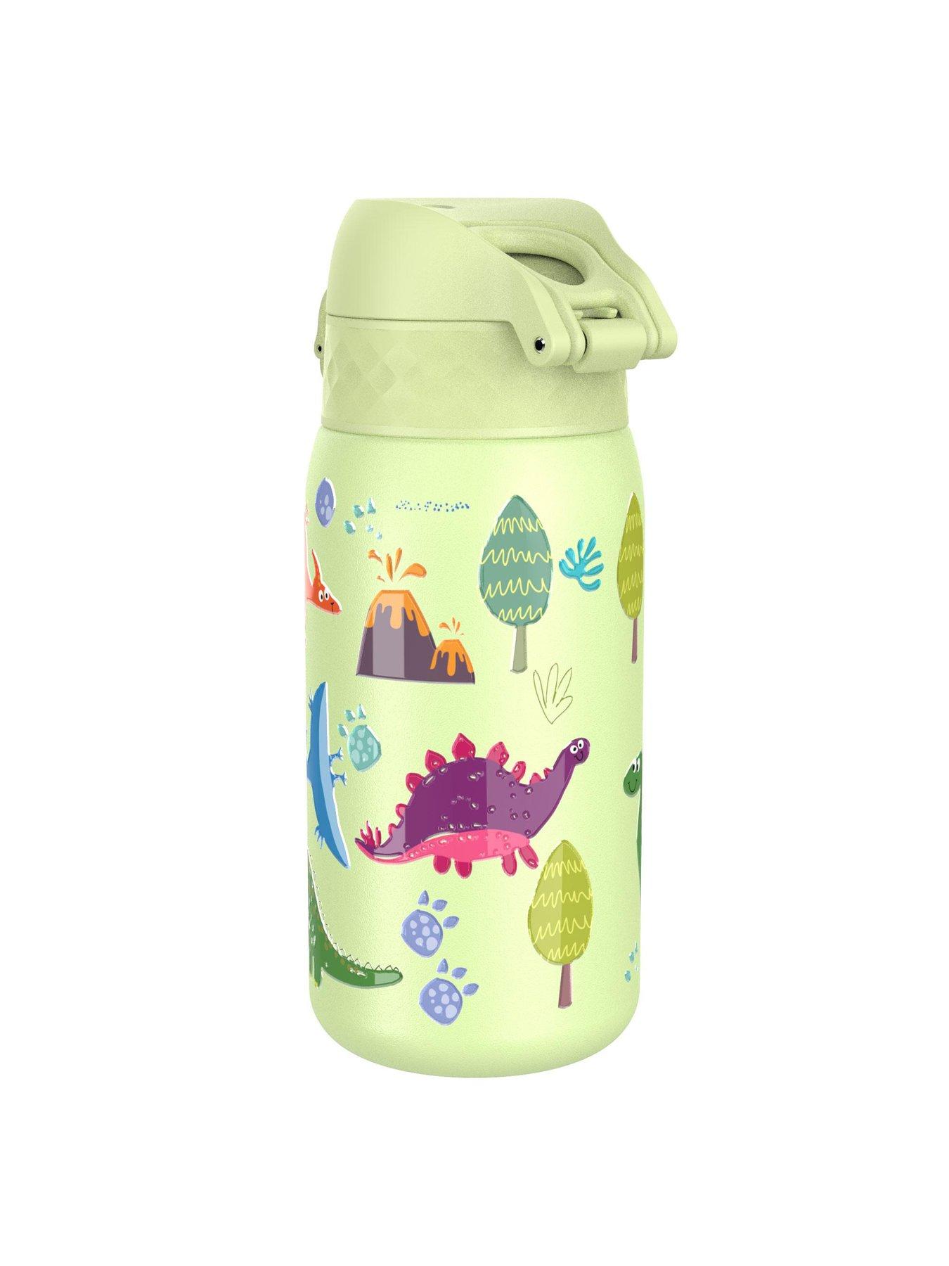 Image 3 of 7 of Ion8 Leak Proof Kids Water Bottle, Stainless Steel, Dinosaurs, 400ml (13oz)