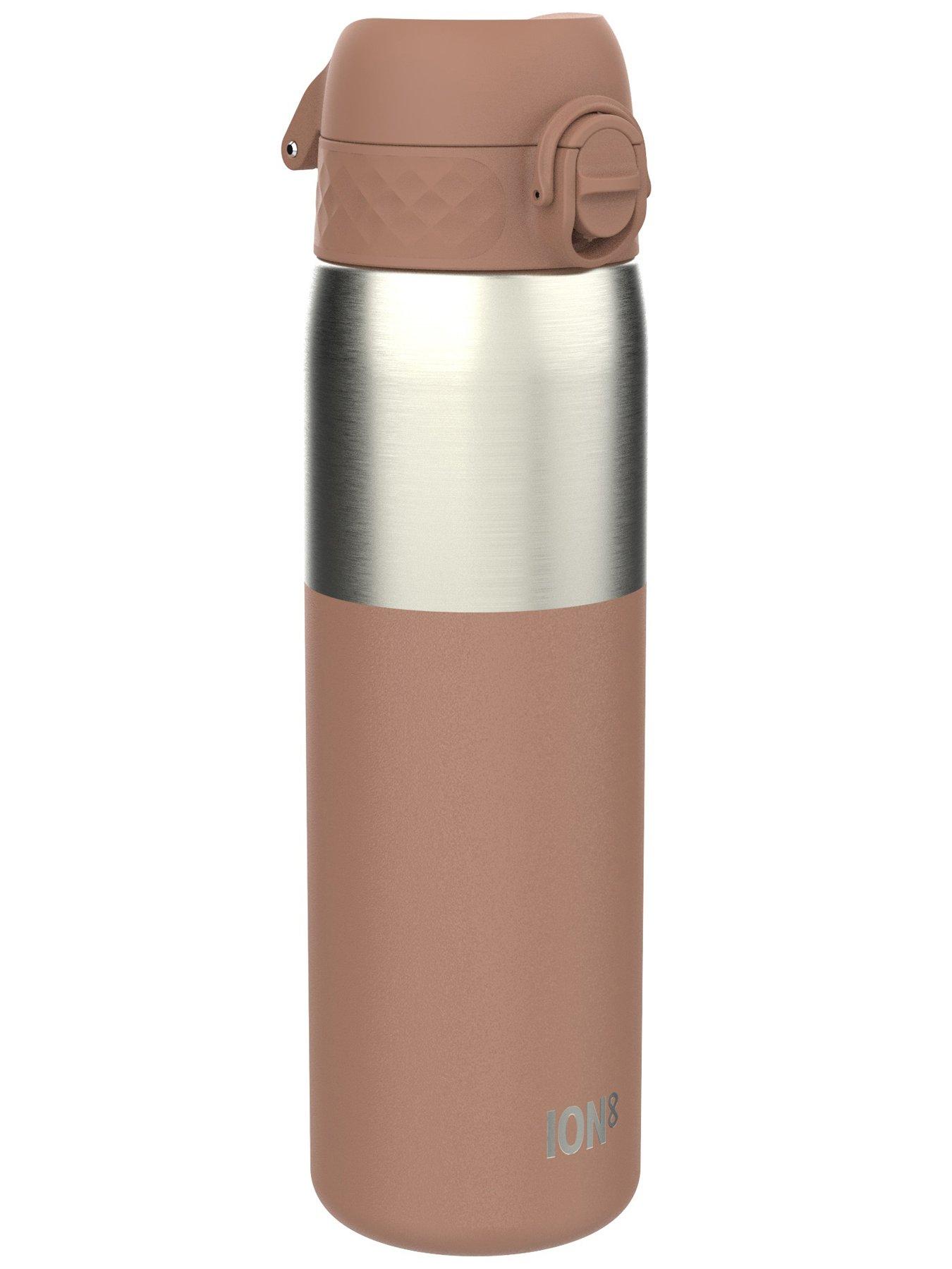 Image 2 of 6 of Ion8 Leak Proof Slim Water Bottle, Stainless Steel, Mocha Mousse, 600ml (20oz)