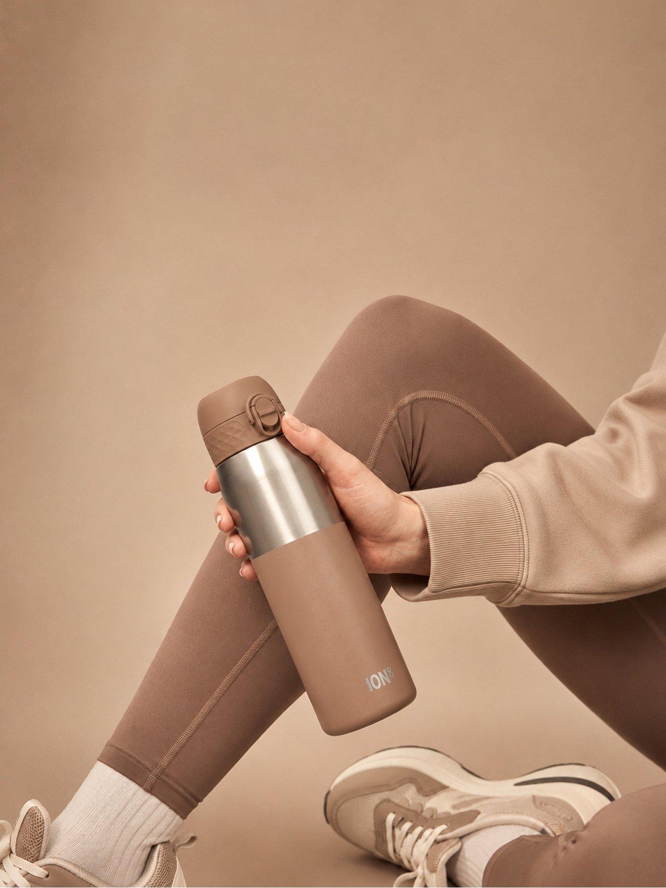 Image 6 of 6 of Ion8 Leak Proof Slim Water Bottle, Stainless Steel, Mocha Mousse, 600ml (20oz)