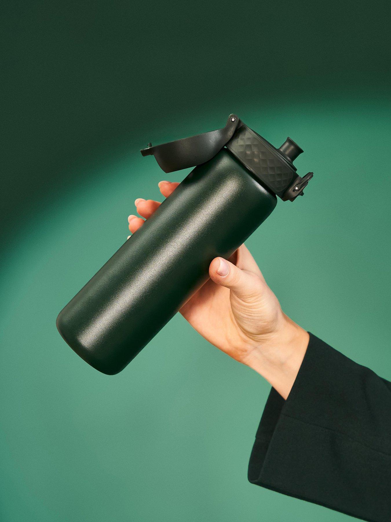 Image 1 of 7 of Ion8 Leak Proof Slim Water Bottle, Vacuum Insulated, Dark Green, 500ml (17oz)