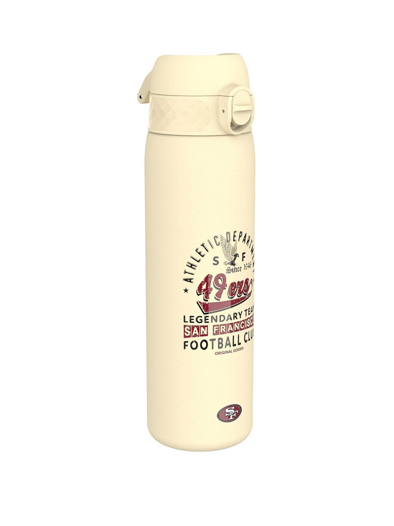 Image 1 of 3 of Ion8 Leak Proof Slim Water Bottle, Stainless Steel, Nfl E 49ers, 600ml (20oz)