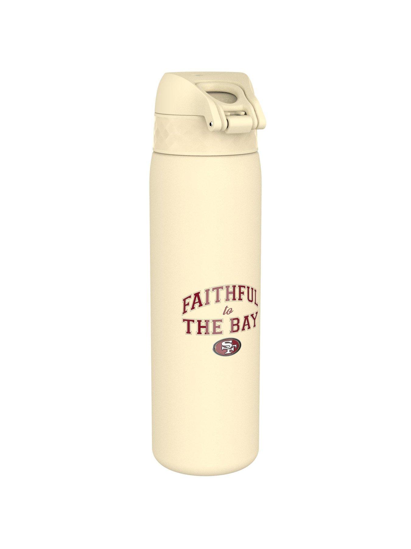Image 2 of 3 of Ion8 Leak Proof Slim Water Bottle, Stainless Steel, Nfl E 49ers, 600ml (20oz)