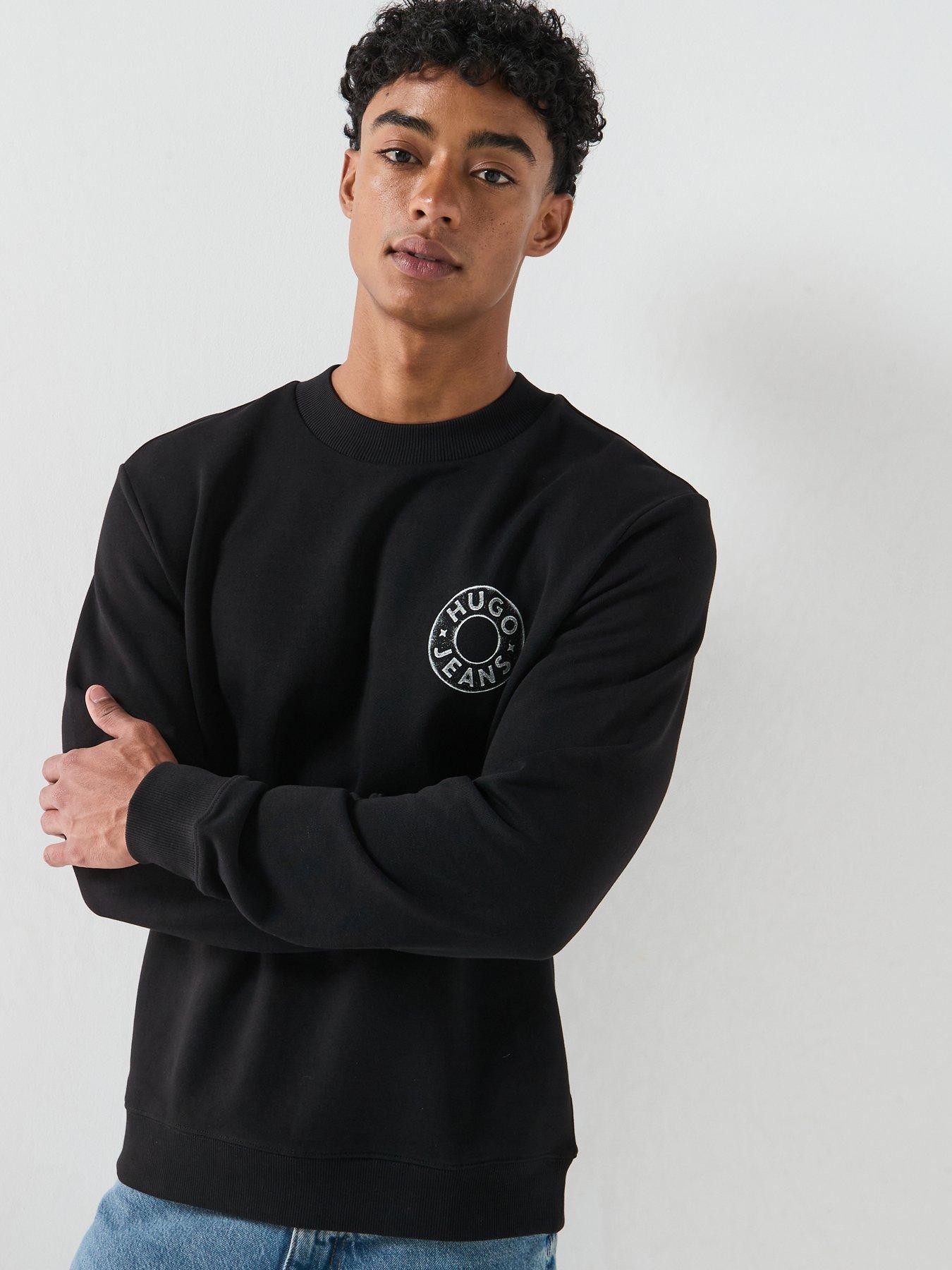 HUGO Blue Nedos Crew Sweatshirt - Black
