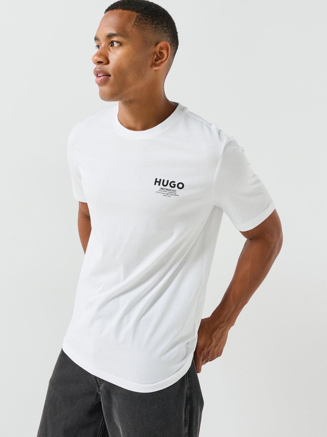 HUGO Blue Nesptee Small Logo T-Shirt - White