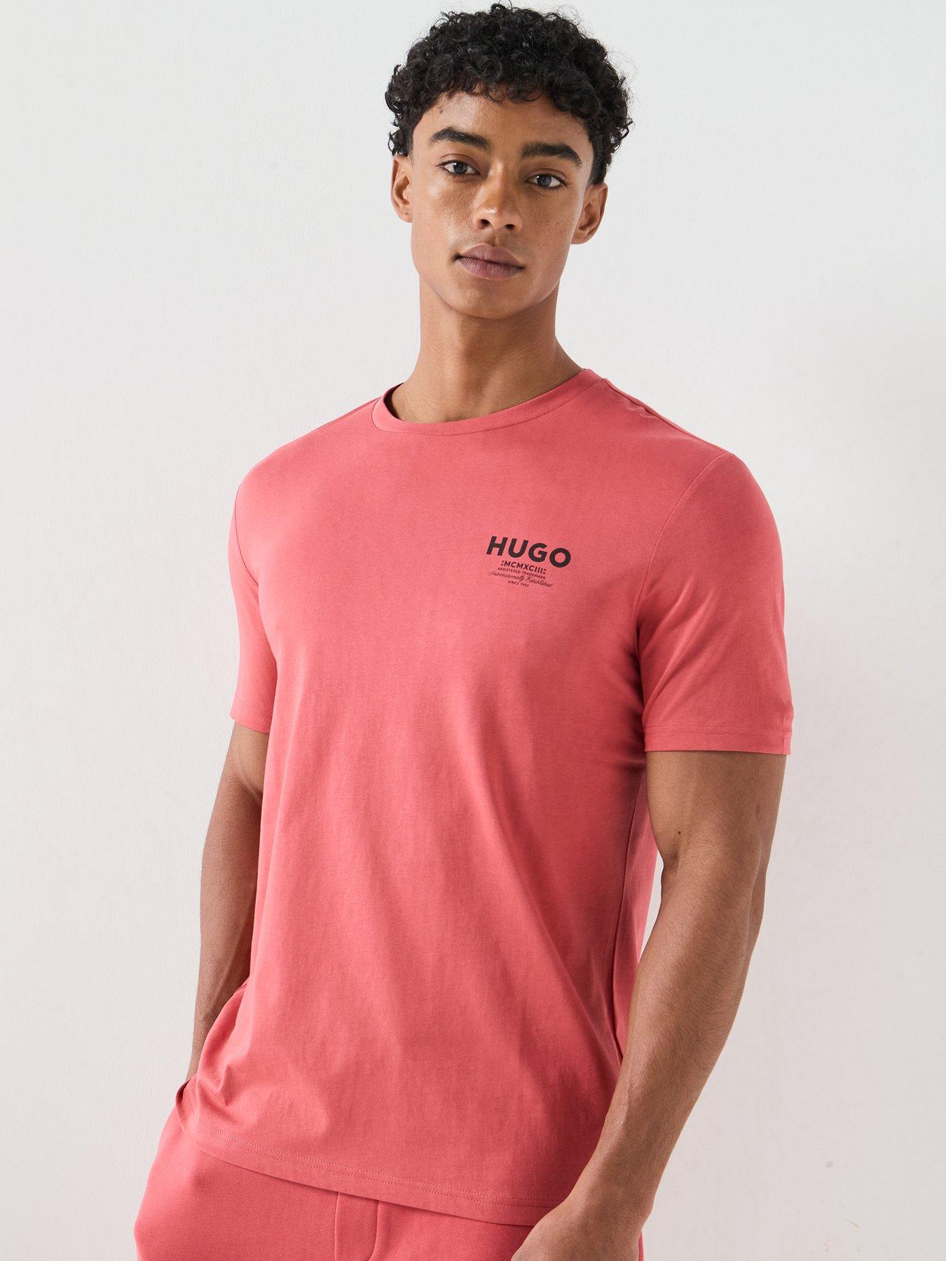 HUGO Blue Nesptee Small Logo T-Shirt - Red