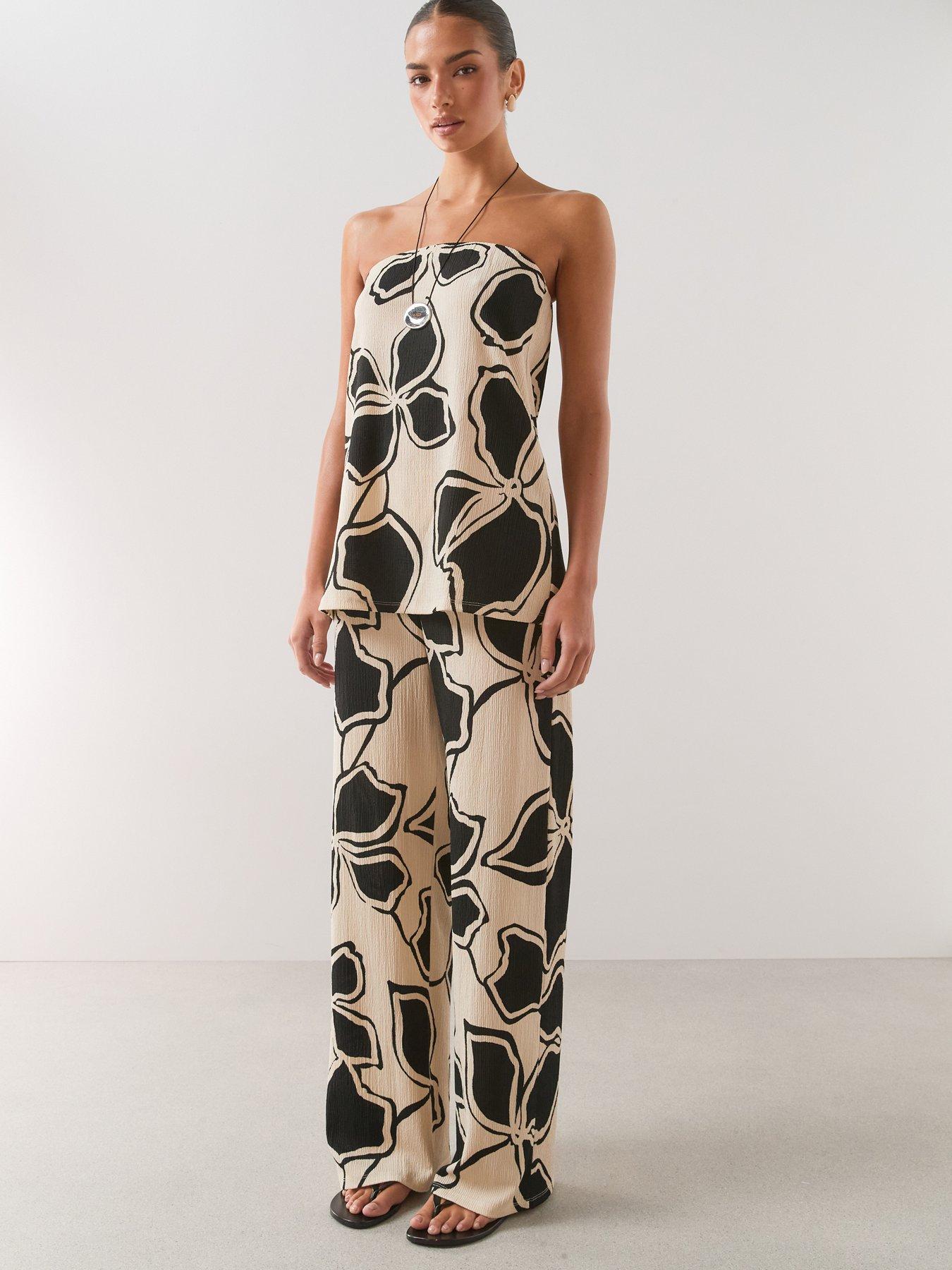The Very Collection Wide Leg Co-Ord Trousers - Print