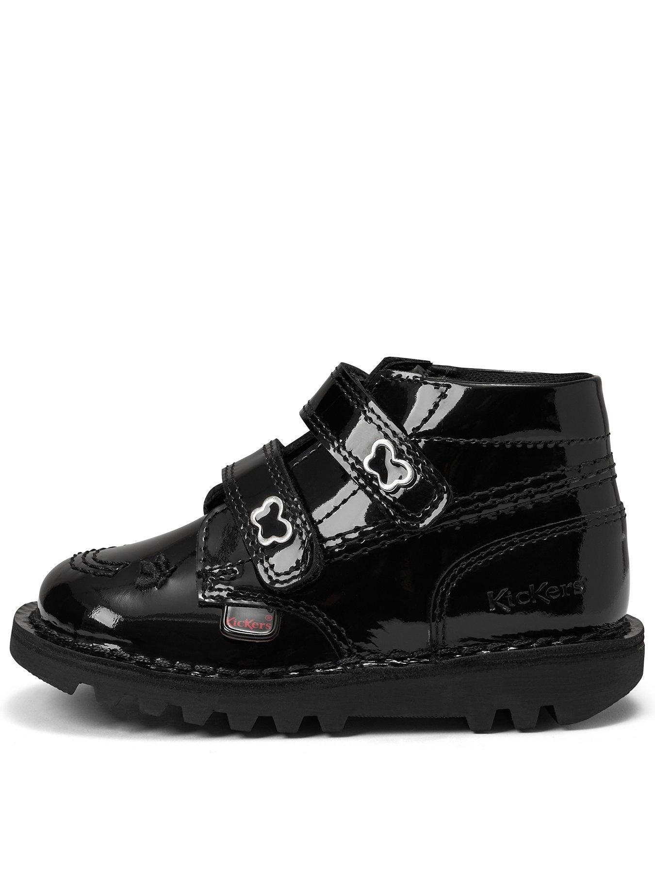 Kickers Kick Hi Vel Wings Leather Shoes - Black