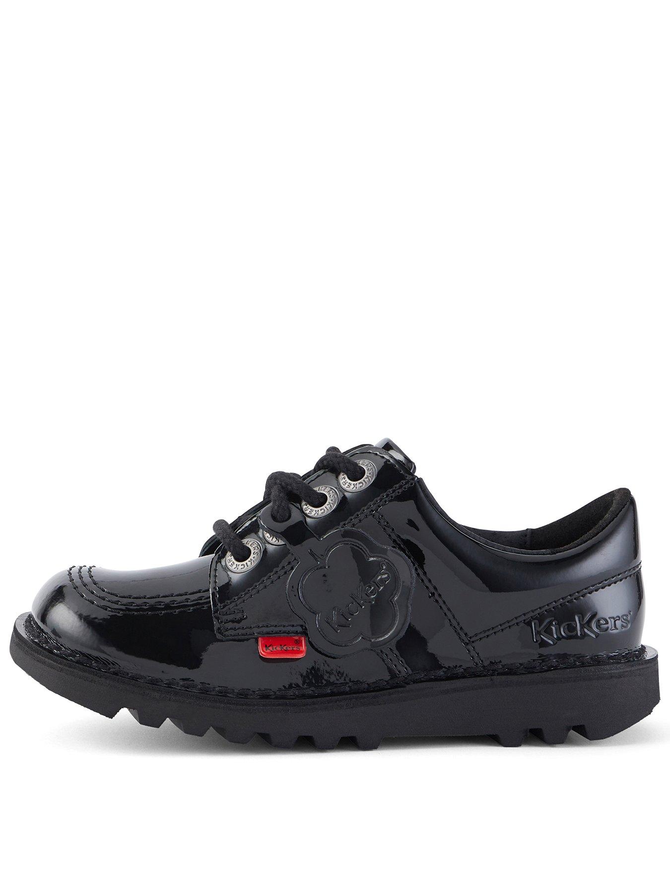 Kickers Junior Kick Lo Parent Leather Shoe - Black