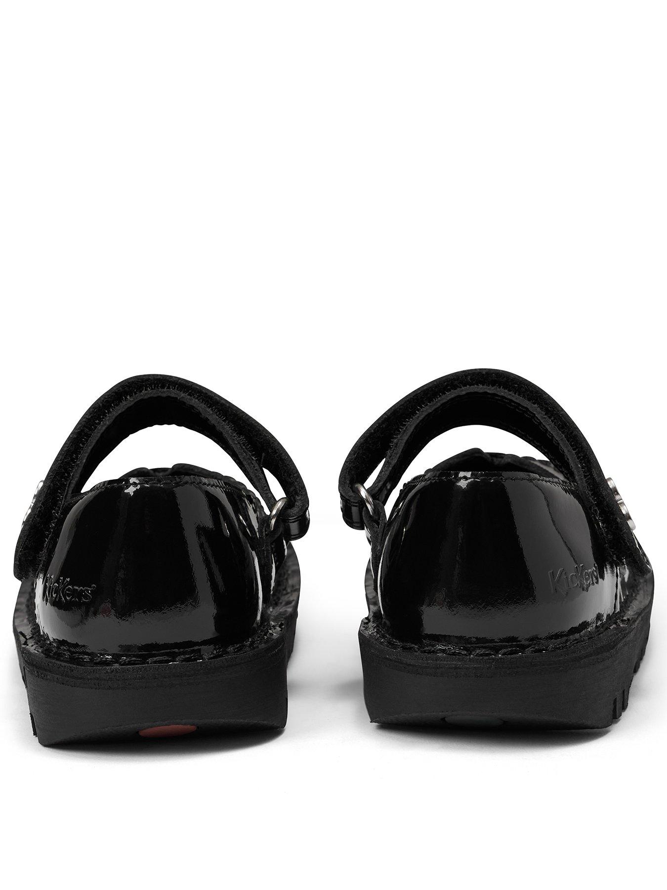 Image 3 of 7 of Kickers Infant Kick Mary-jane Wings Patent Leather Shoe - Black
