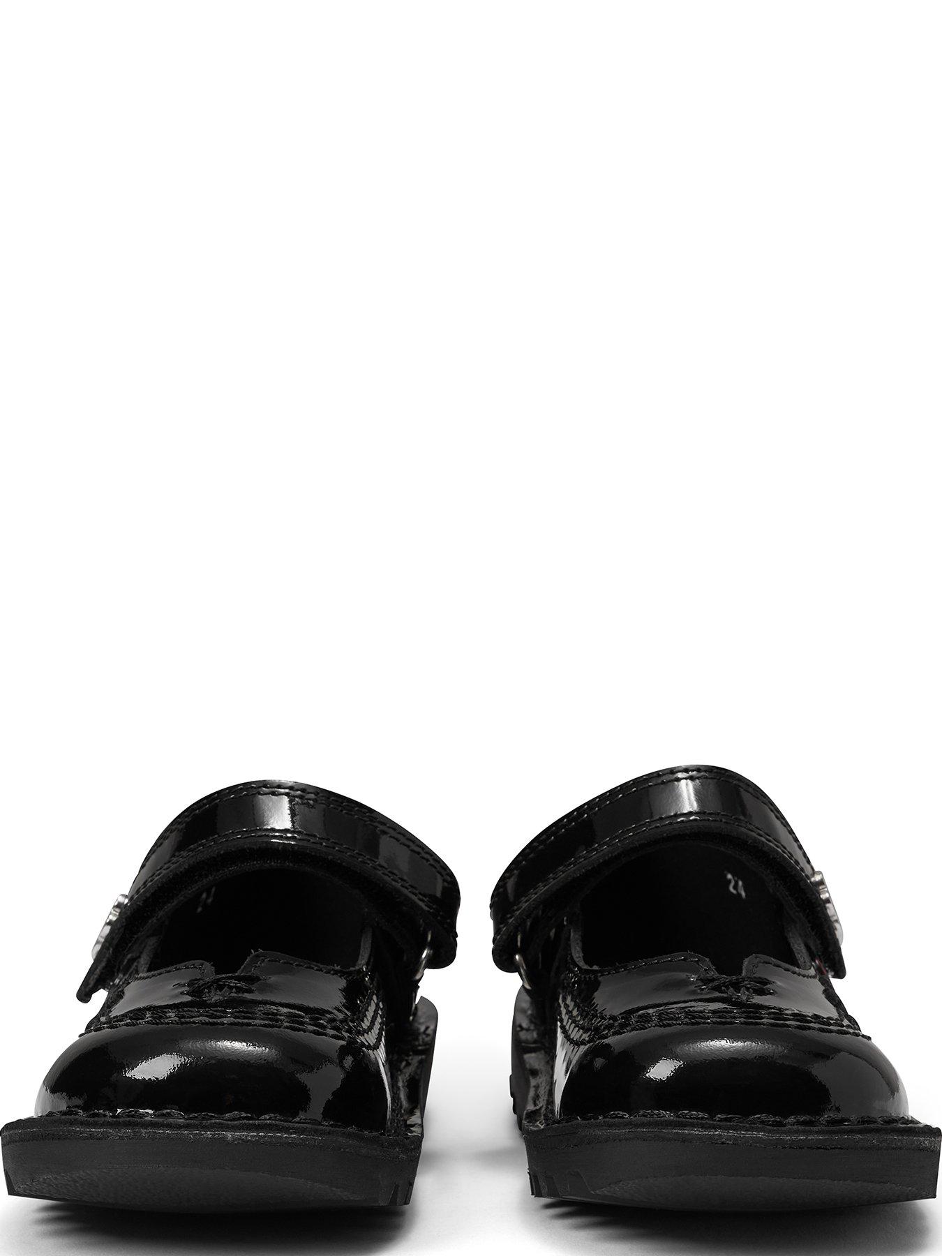 Image 5 of 7 of Kickers Infant Kick Mary-jane Wings Patent Leather Shoe - Black