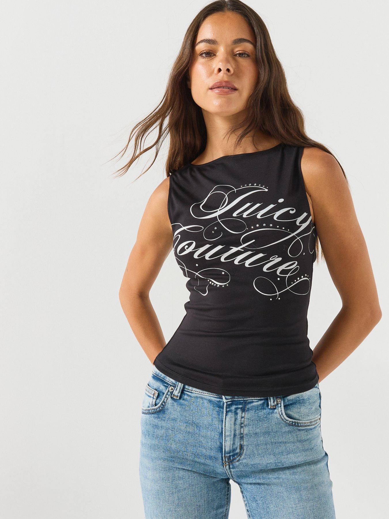 Juicy Couture Rebelle Script Mia Boatneck - Black