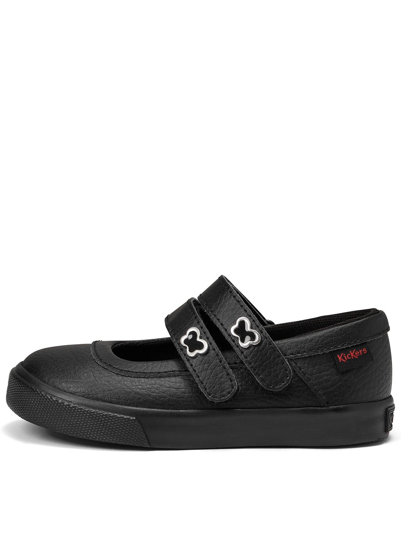 Kickers Infant Tovni Mary Jane Wings Patent Leather Shoe - Black