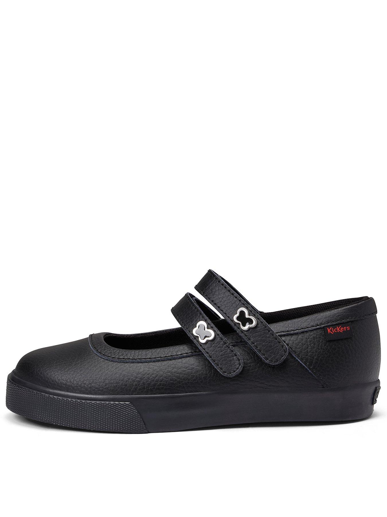 Image 1 of 7 of Kickers Junior Tovni Mary Jane Wings Patent Leather Shoe - Black