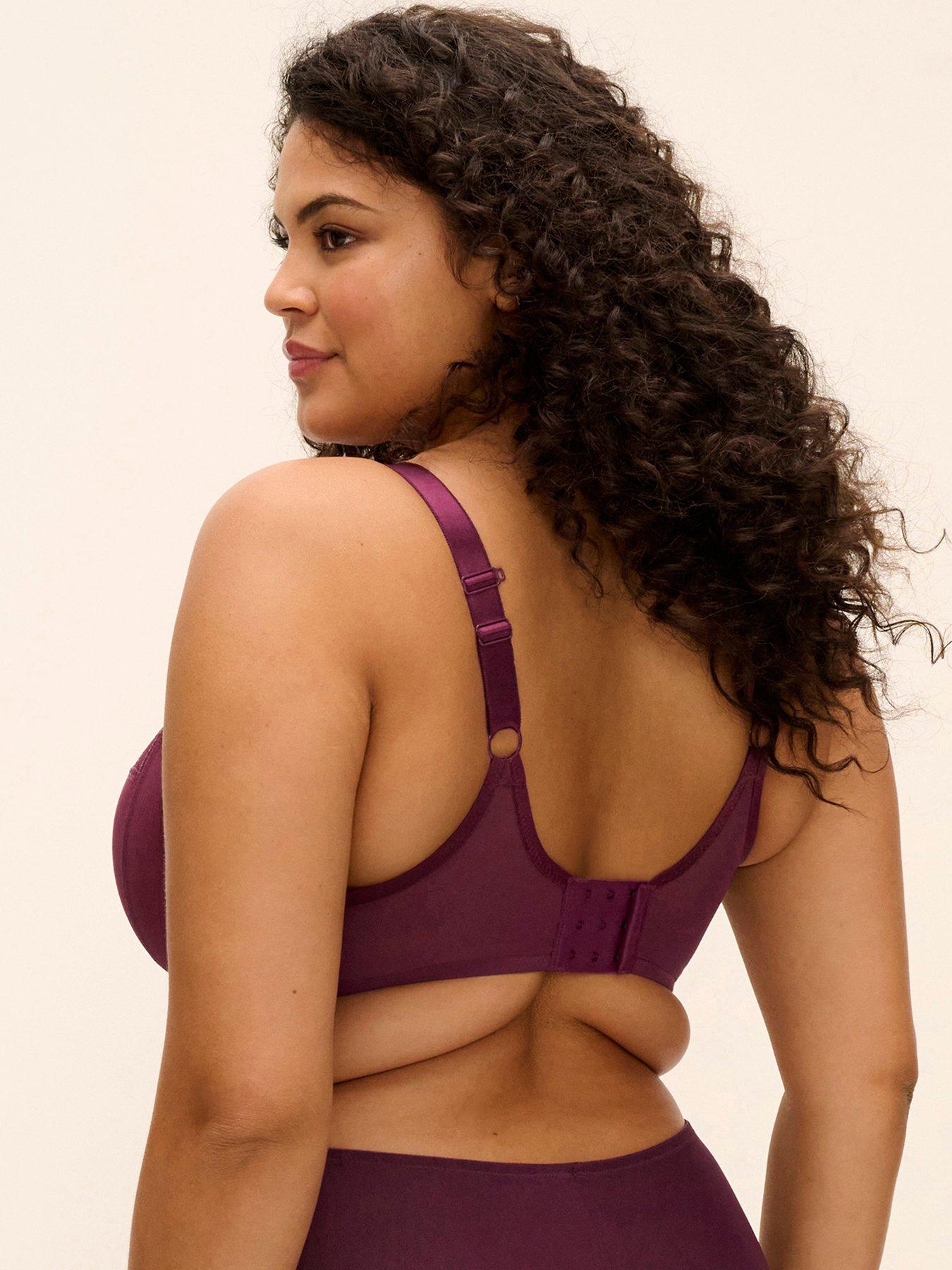 Image 5 of 5 of Elomi Reja Underwire Plunge Bra-Fig - Burgundy