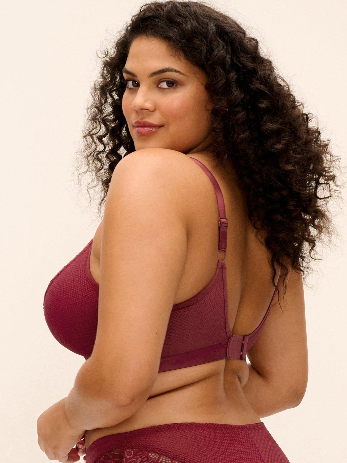Image 3 of 3 of Elomi Tiernie Non Wired Bralette-tibetan Red