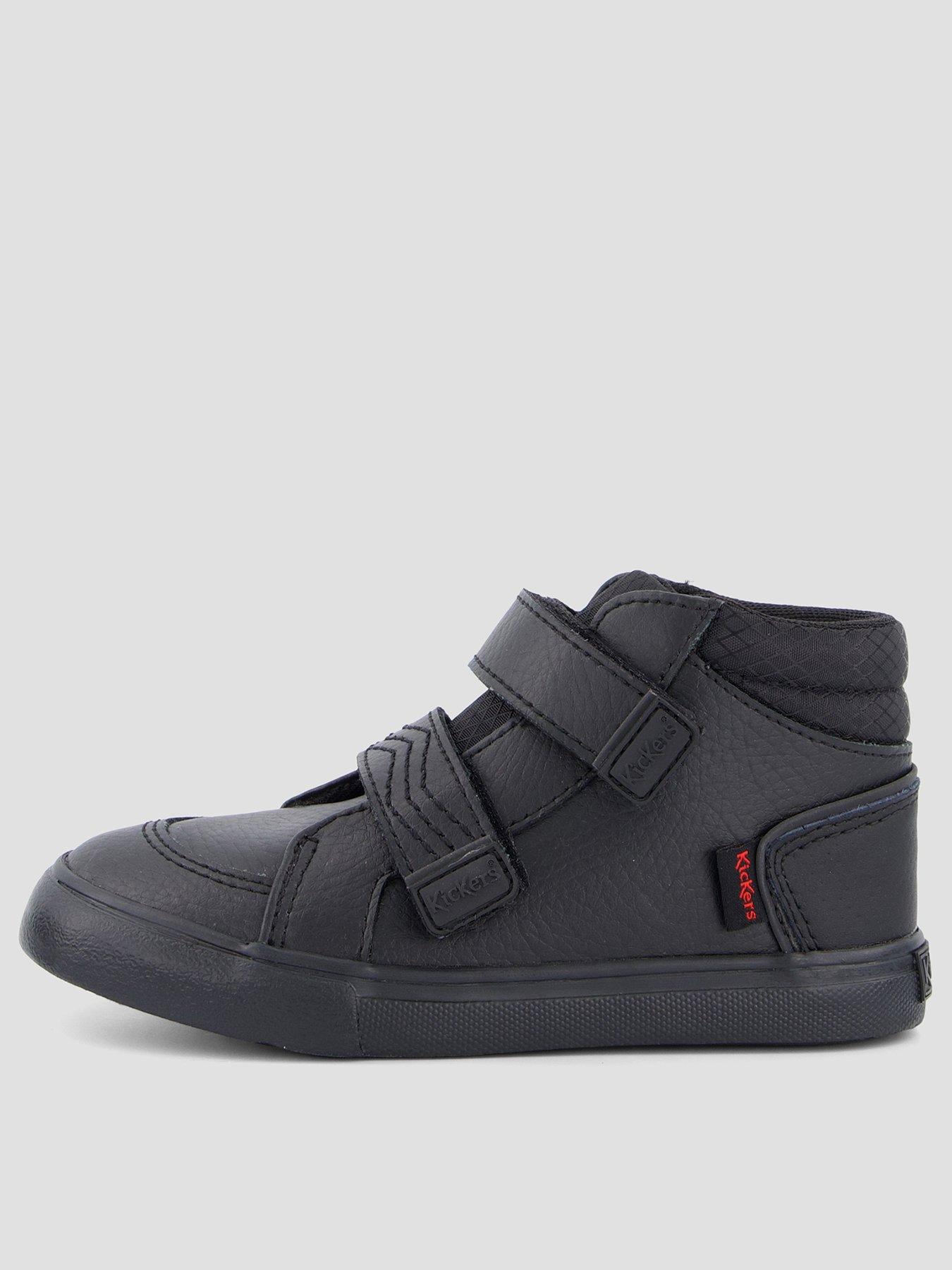 Kickers Infant Tovni Hi Reflective Leather Shoe - Black