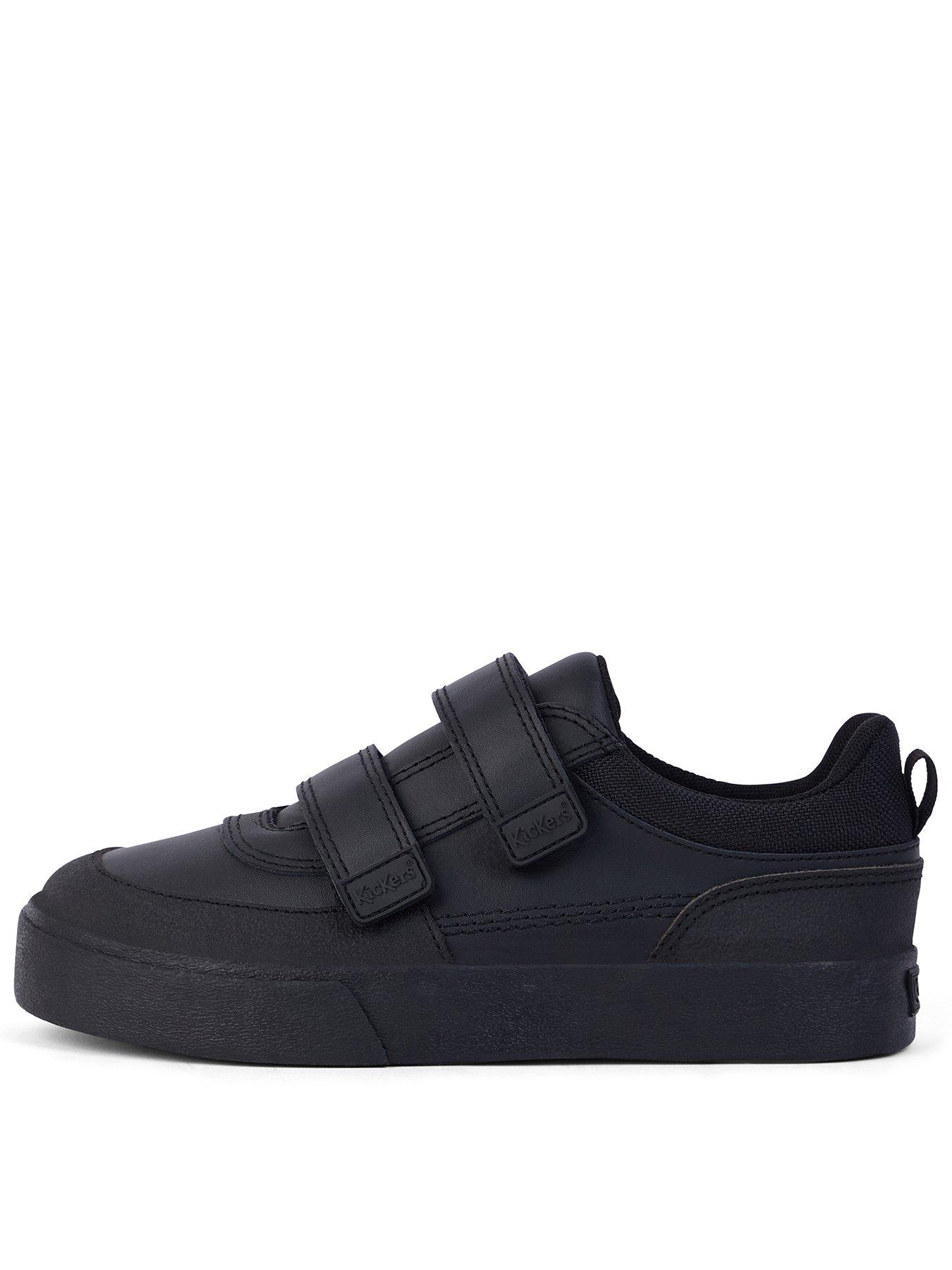 Kickers Junior Tovni Scuff Lo Leather Shoe - Black