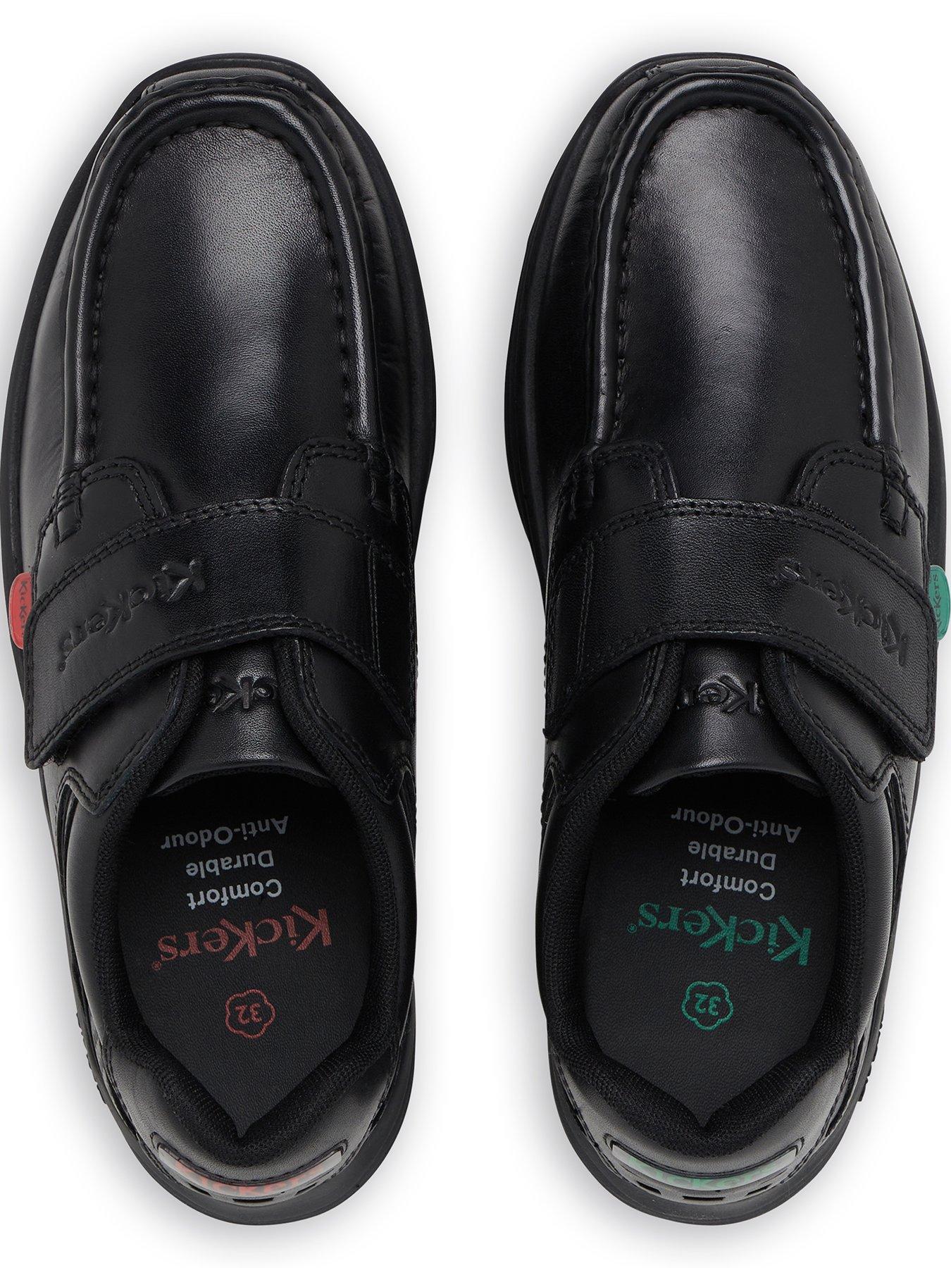 Image 4 of 7 of Kickers Junior Reasan Strap Leather Shoe - Black