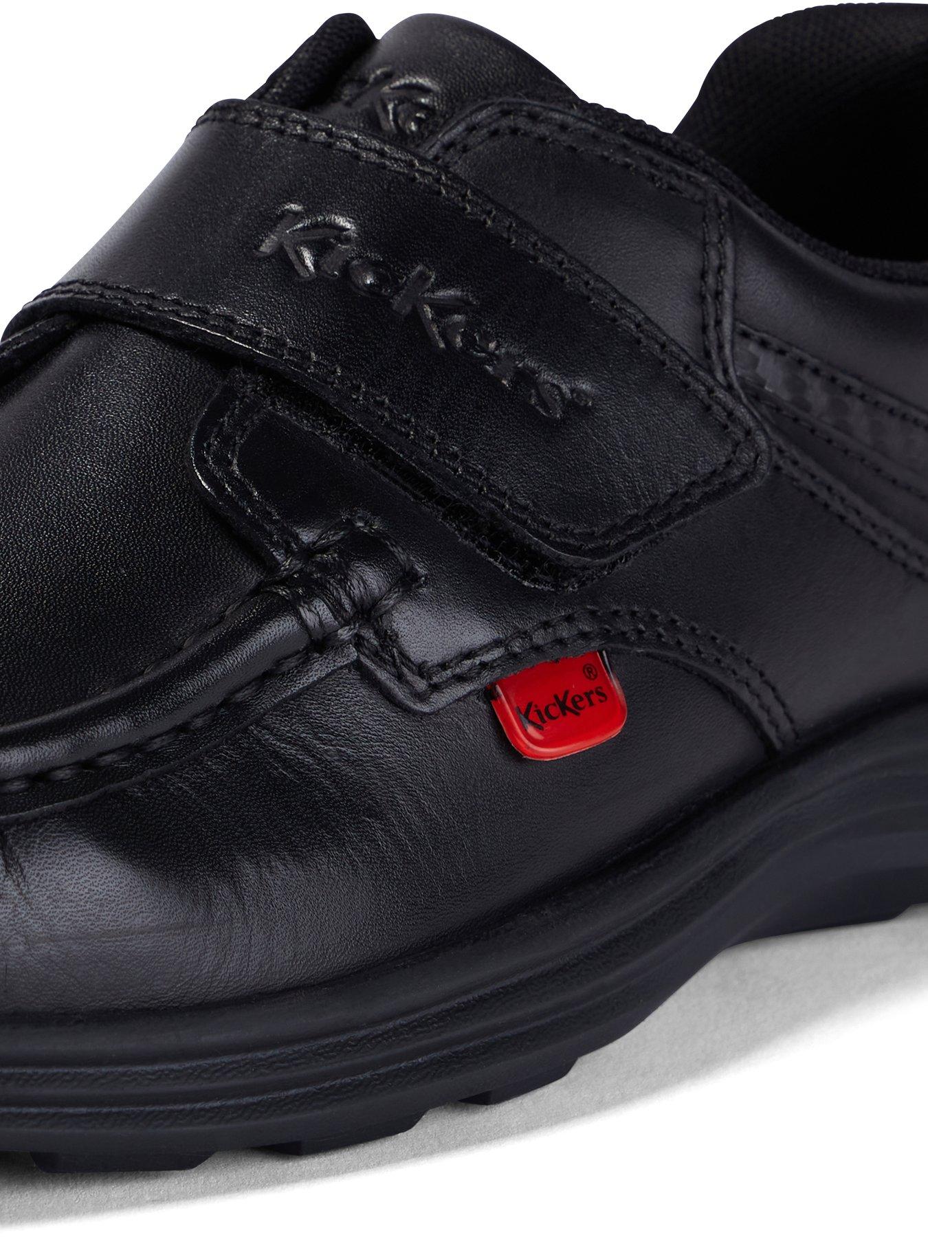 Image 6 of 7 of Kickers Junior Reasan Strap Leather Shoe - Black