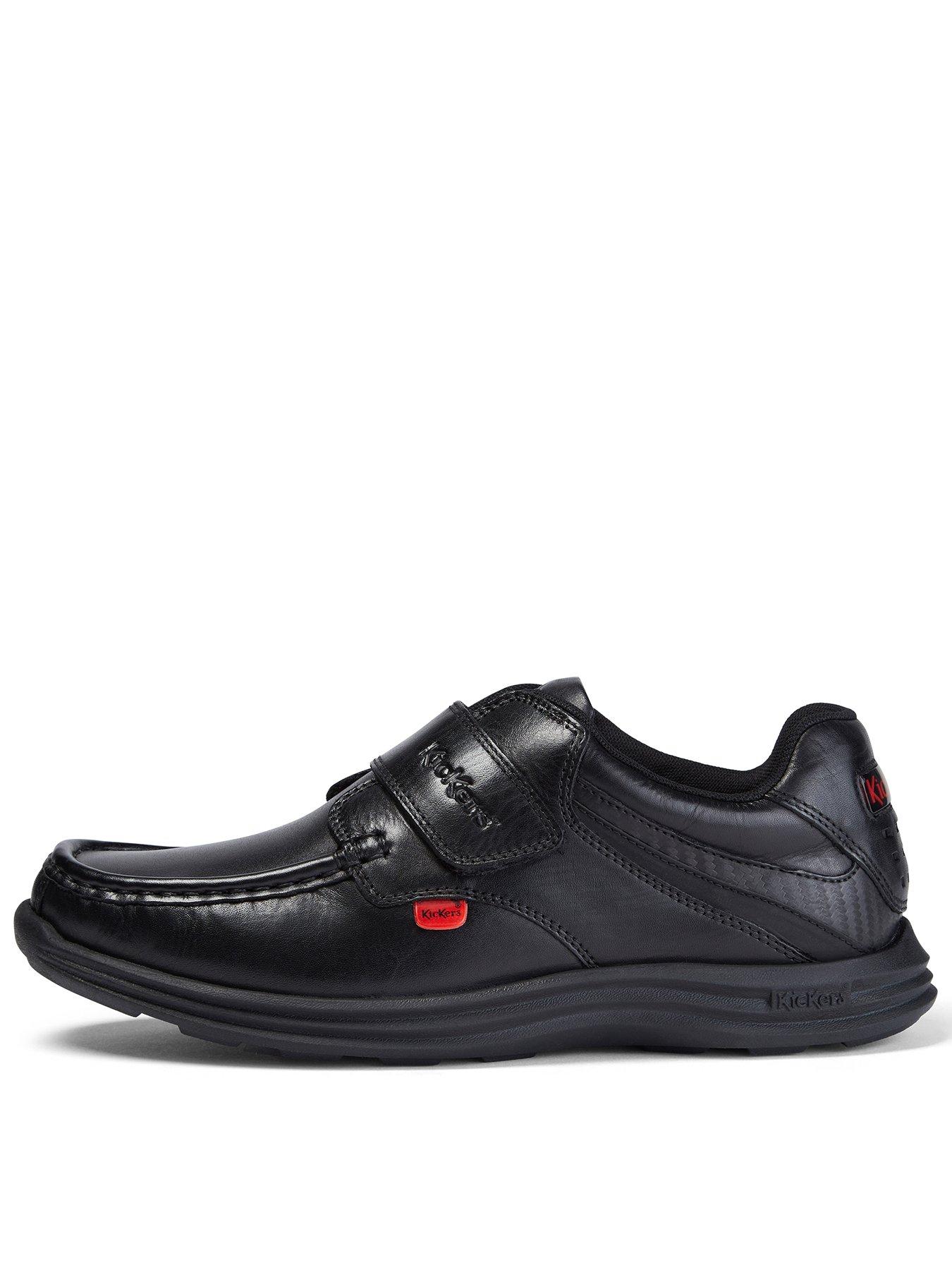 Kickers Youth Reasan Strap Leather Shoe - Black