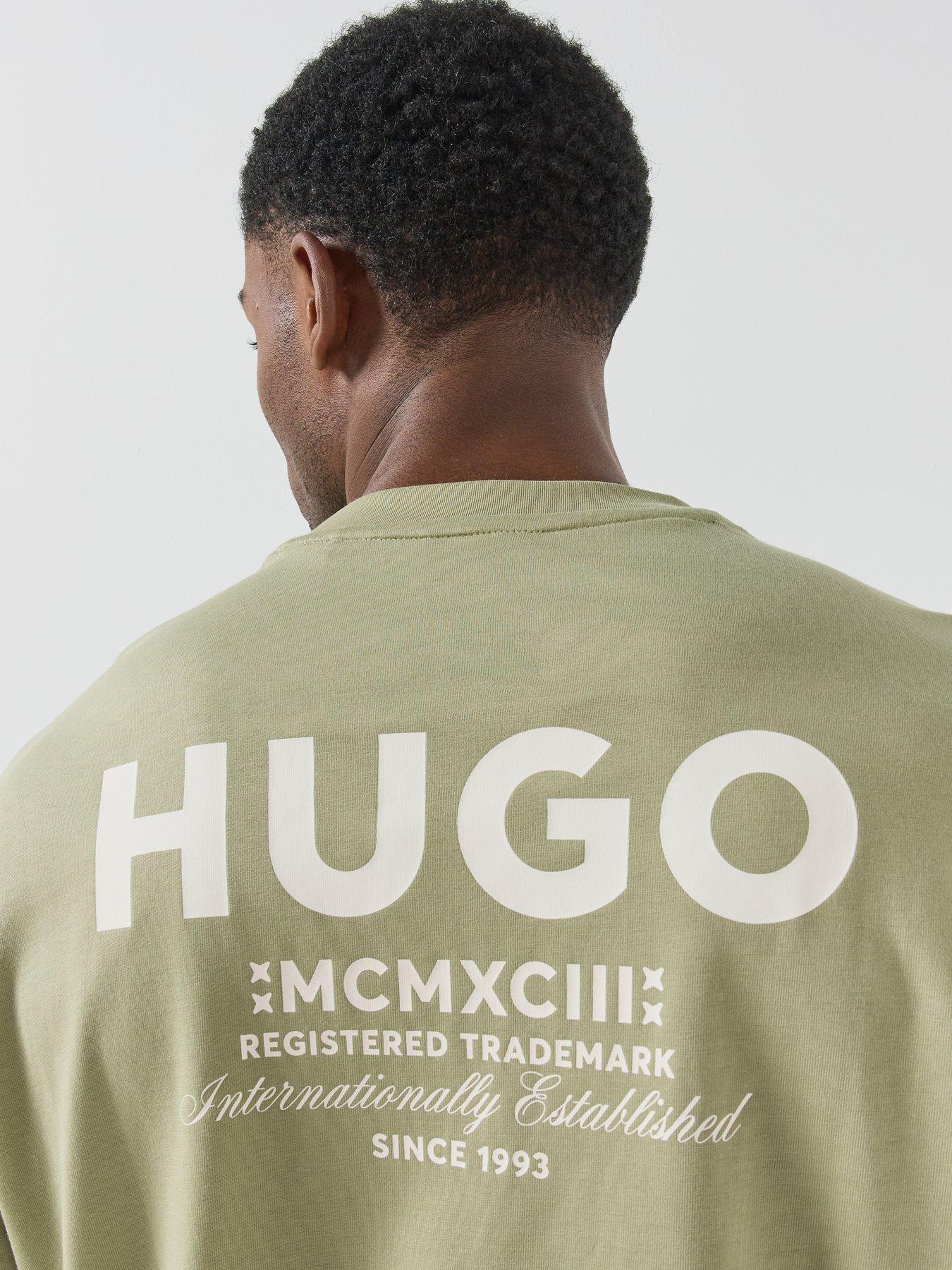 Image 2 of 6 of HUGO Men's Short Sleeve Linen Blend Shirt - Beige