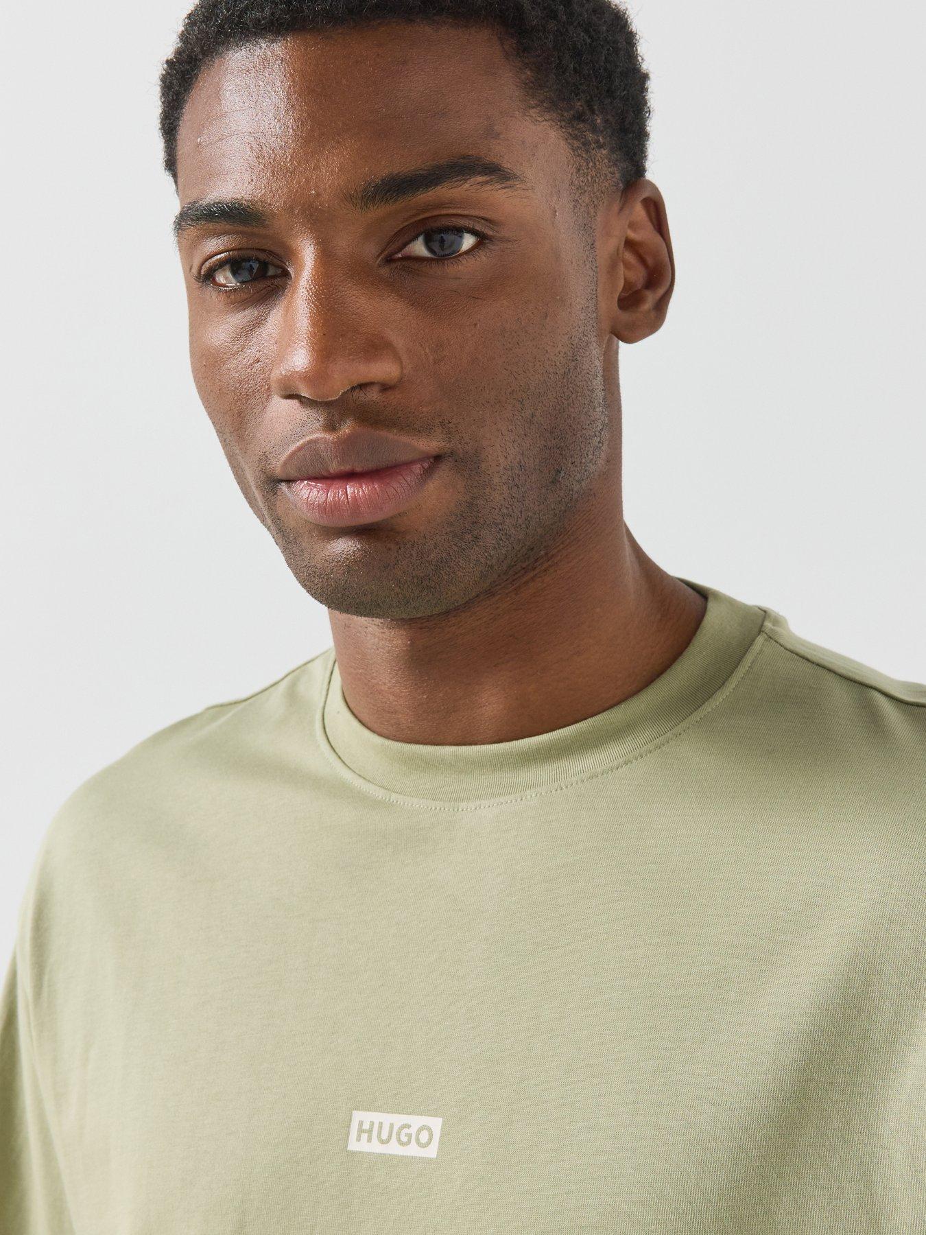 Image 4 of 6 of HUGO Men's Short Sleeve Linen Blend Shirt - Beige