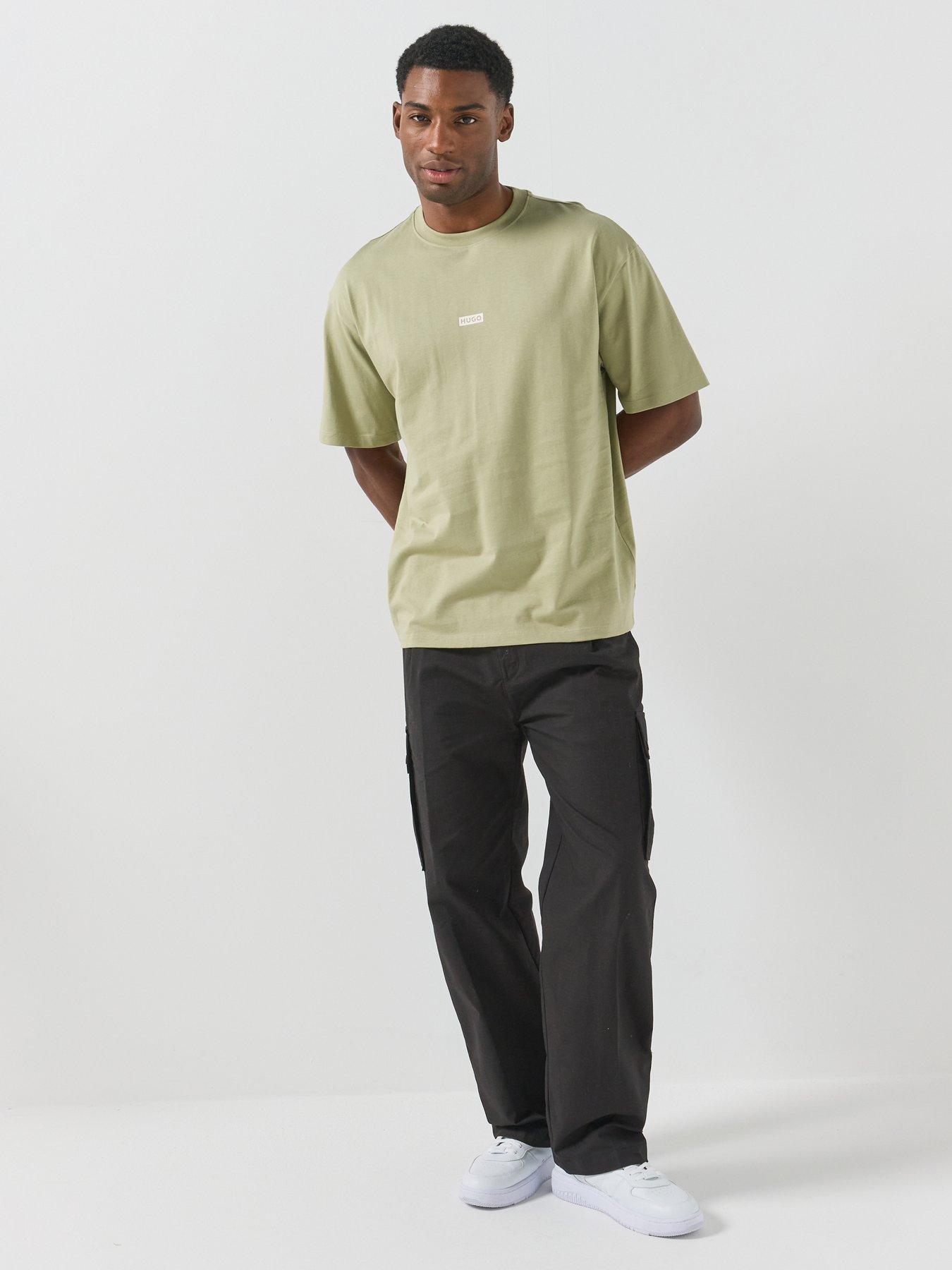Image 5 of 6 of HUGO Men's Short Sleeve Linen Blend Shirt - Beige