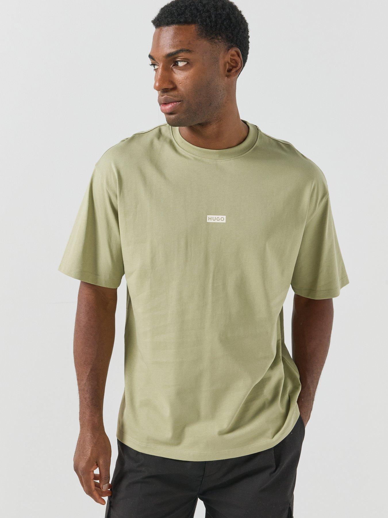 Image 6 of 6 of HUGO Men's Short Sleeve Linen Blend Shirt - Beige