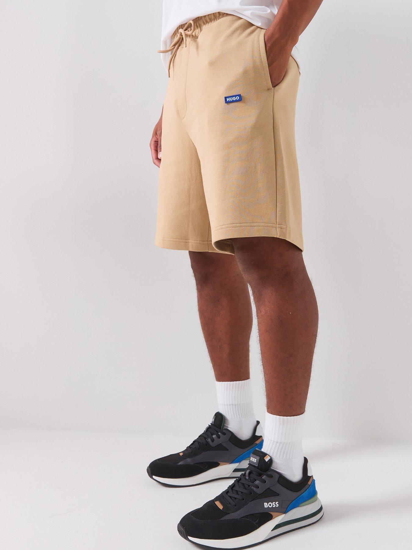HUGO Nasensio Regular Fit Jersey Shorts - Beige