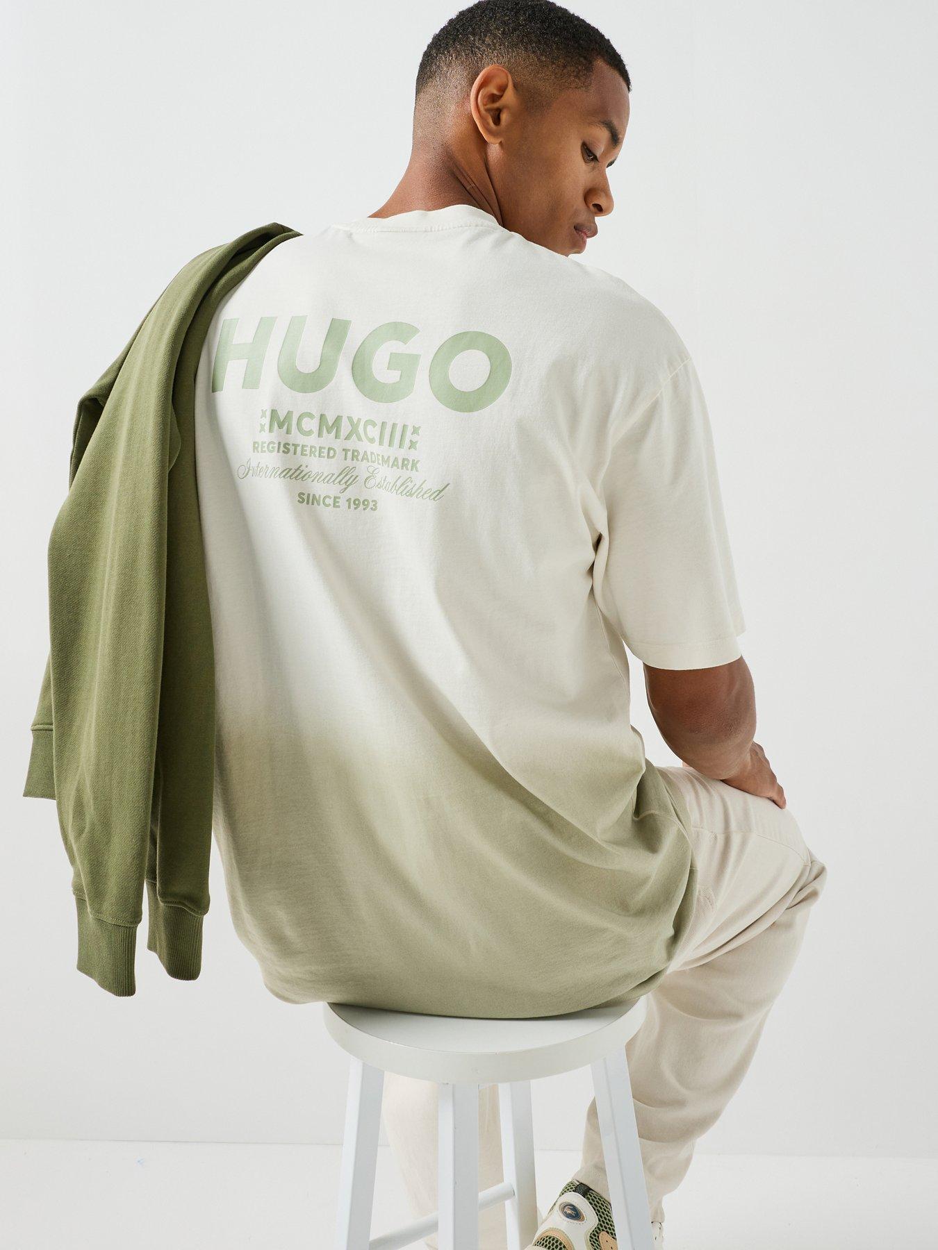 HUGO Ombre Loose Fit T-Shirt - Beige