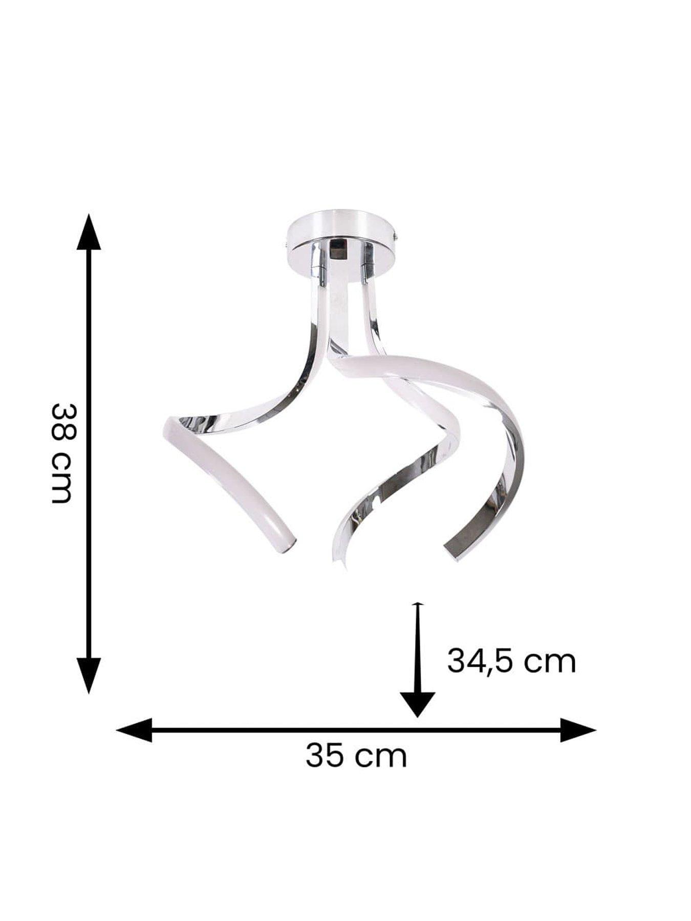 Image 7 of 7 of ValueLights Infinity Chrome Twirl Integrated Led Ceiling Light