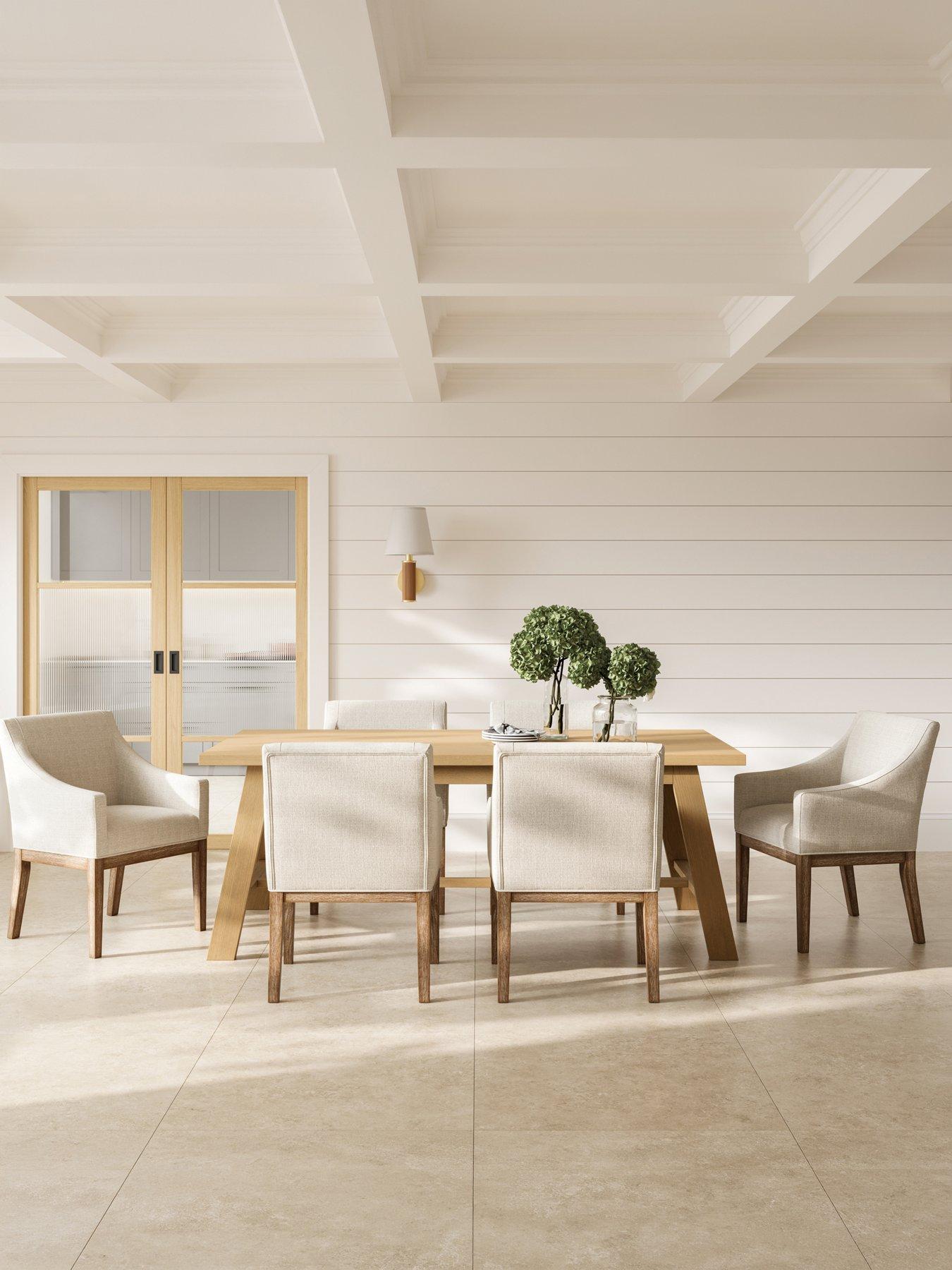 Image 1 of 6 of LPD Home Piper Brushed Wood Dining Chair