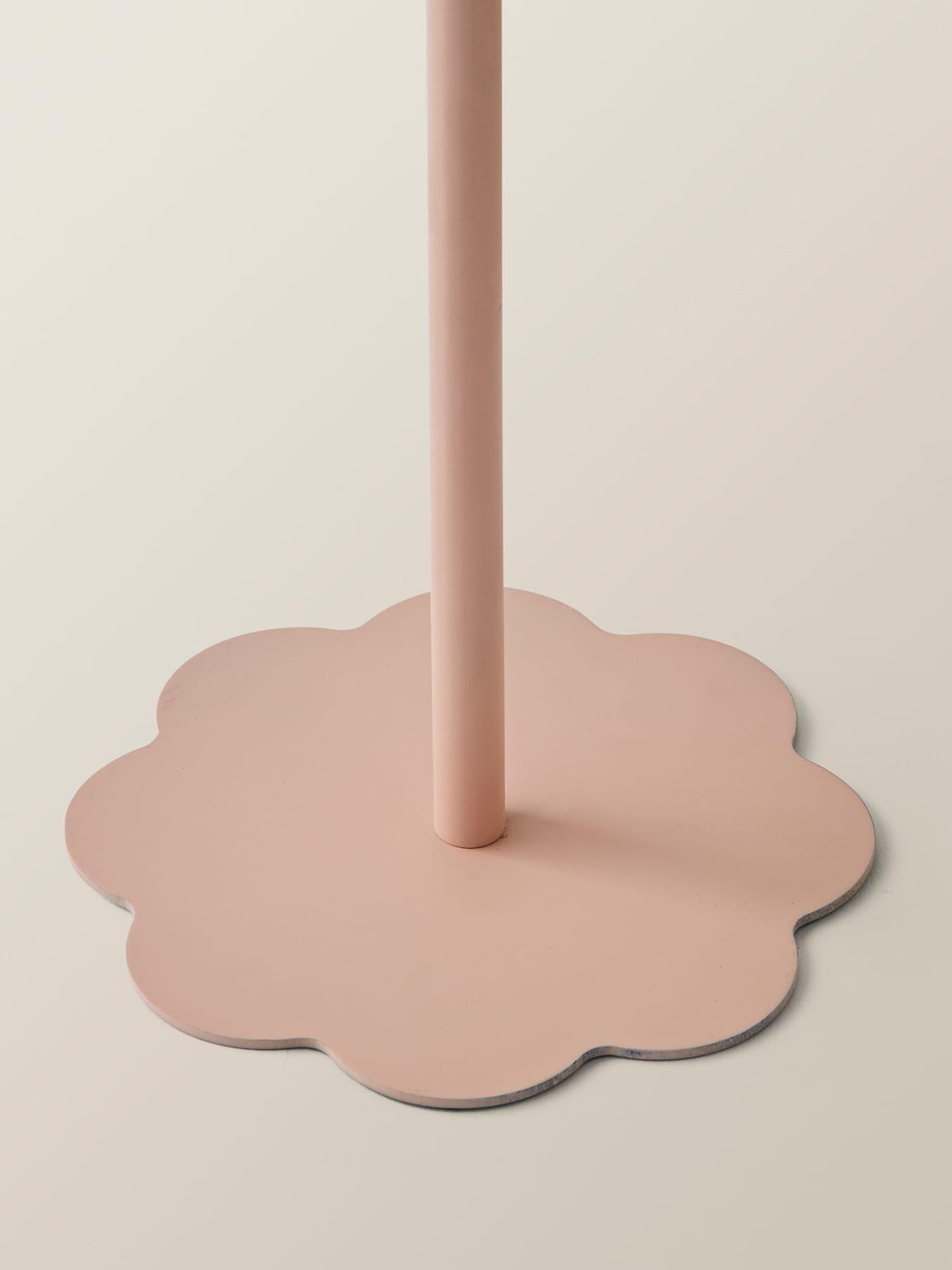 Image 4 of 7 of ValueLights Hattie Pink Scallop Rechargeable Table Lamp