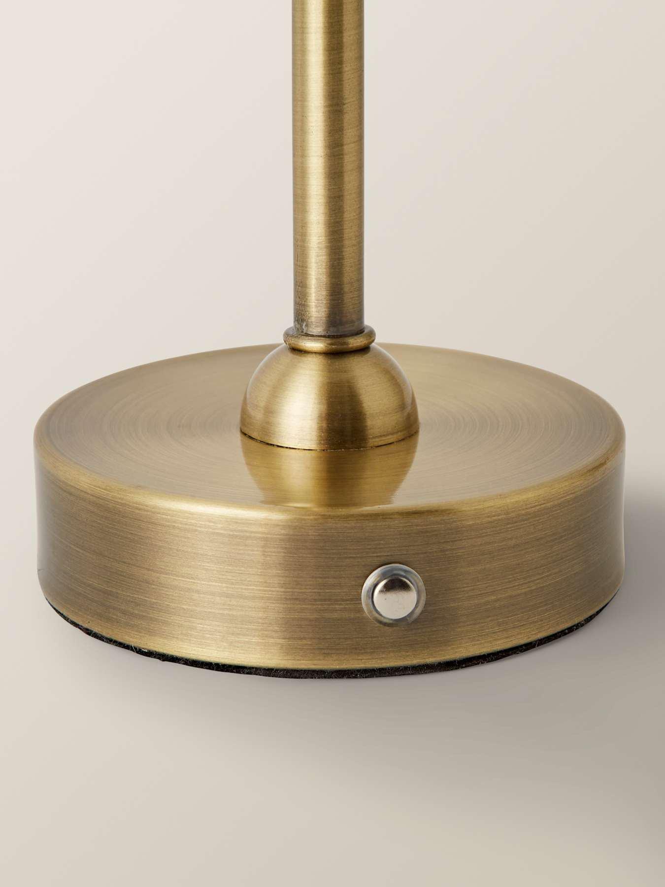Image 4 of 7 of ValueLights Lowe Traditional Antique Brass Rechargeable Table Lamp